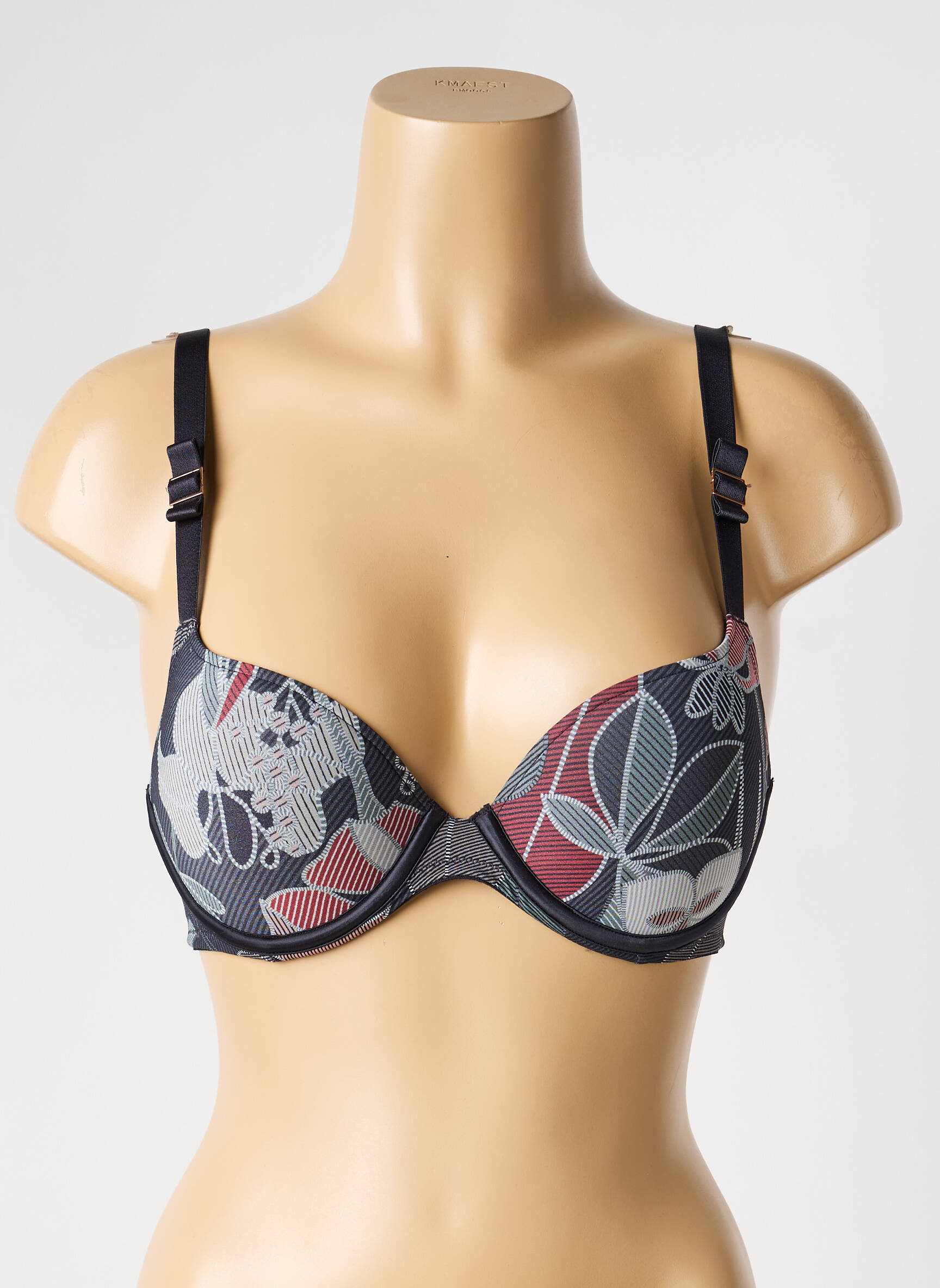 Liemenėlė push-up liemenėlė su aukštu palaikymu push-up liemenėlė su aukštu palaikymu pilka MARIE JO moteris