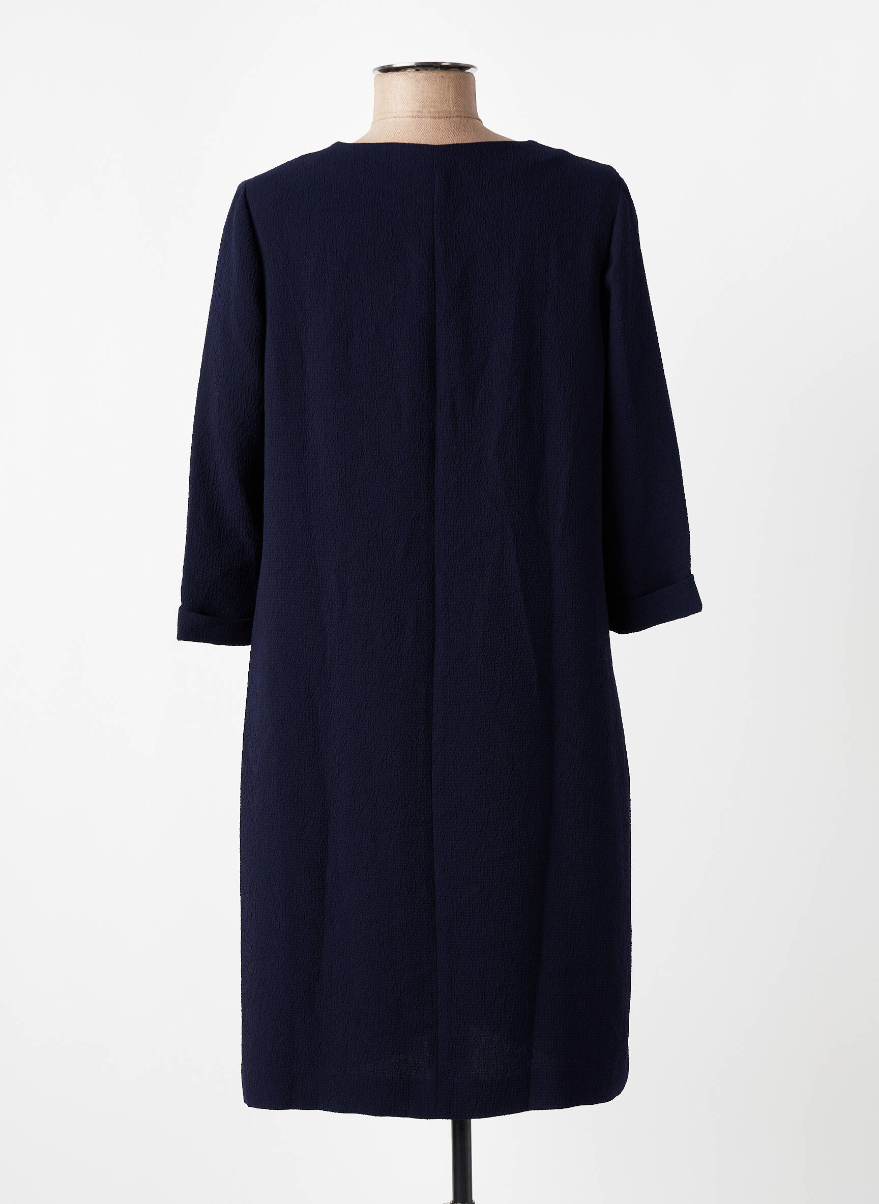 Trumpa suknelė 3/4 rankovės 3/4 rankovės mėlyna DEVERNOIS moteris