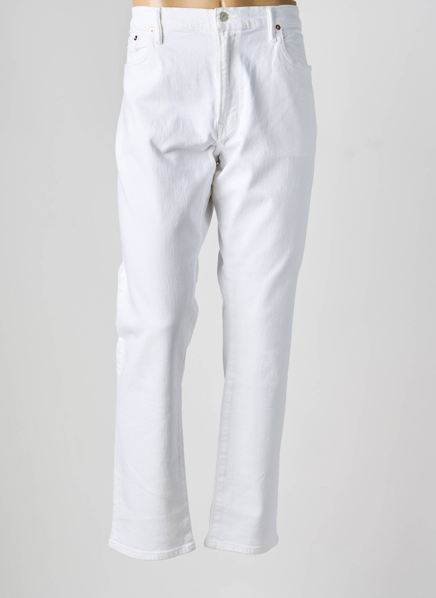 Tiesios kirpimo džinsai uždarymas su užtrauktuku po mygtuku uždengimu normala dydis baltas RALPH LAUREN vyras