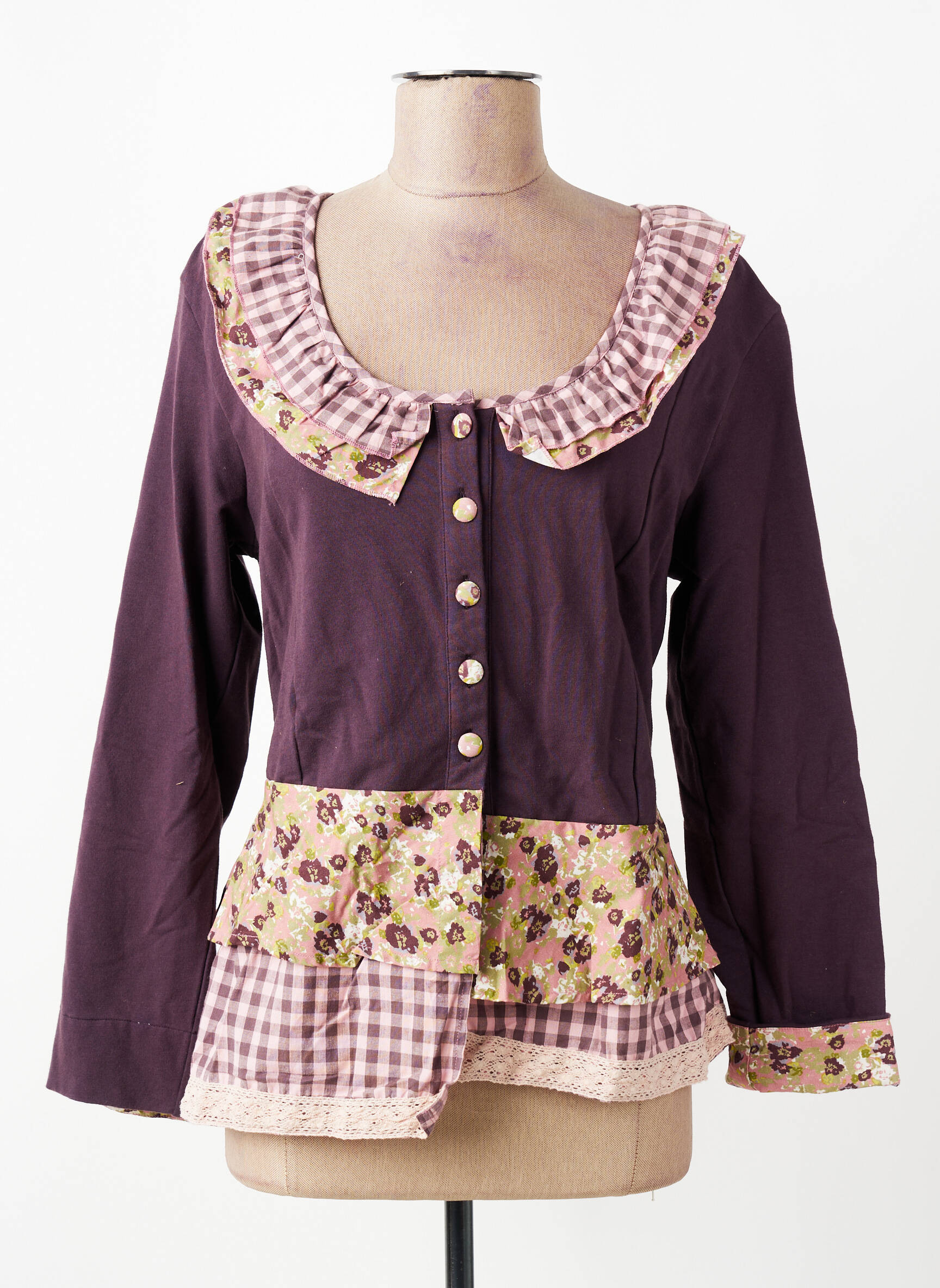 Kasdienis švarkas centrinė iškirptė violetinis RHUM RAISIN moteris