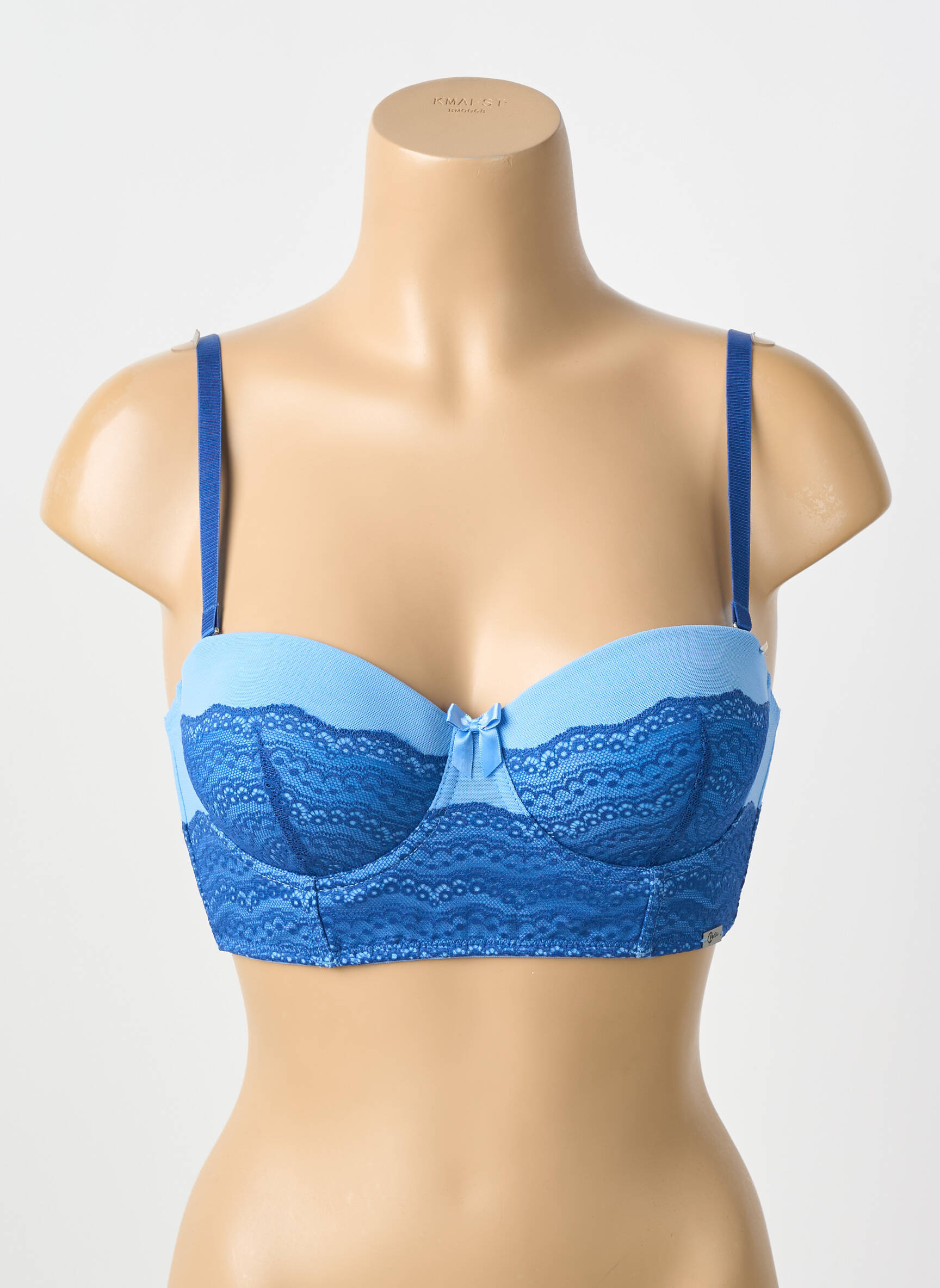 Liemenėlė push-up liemenėlė su aukštu palaikymu push-up liemenėlė su aukštu palaikymu mėlyna CYBÈLE moteris