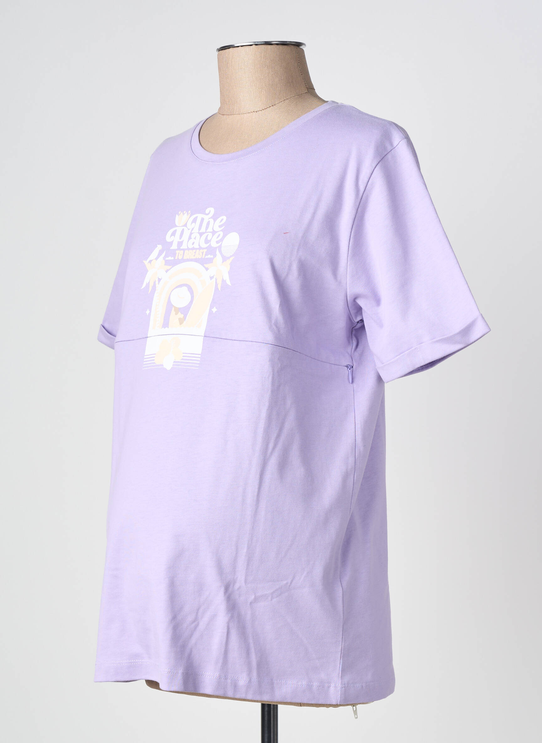 Nėštumo marškiniai / topai centrinė iškirptė violetinis YOU & MILK moteris