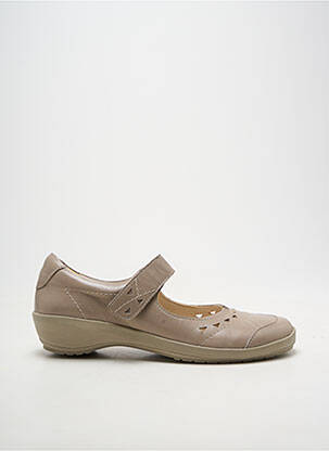 Balerinos velcro užsegimas kulnas nuo 4 iki 6 cm bežinis PEDI GIRL moteris