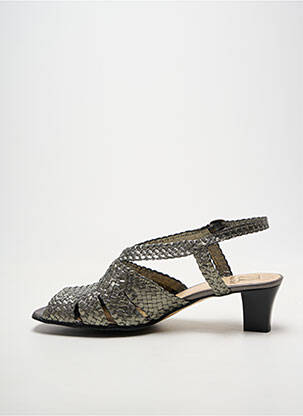 Sandalai/nu pėdos satino audinys kulnas nuo 4 iki 6 cm sidabrinė PEDI GIRL moteris