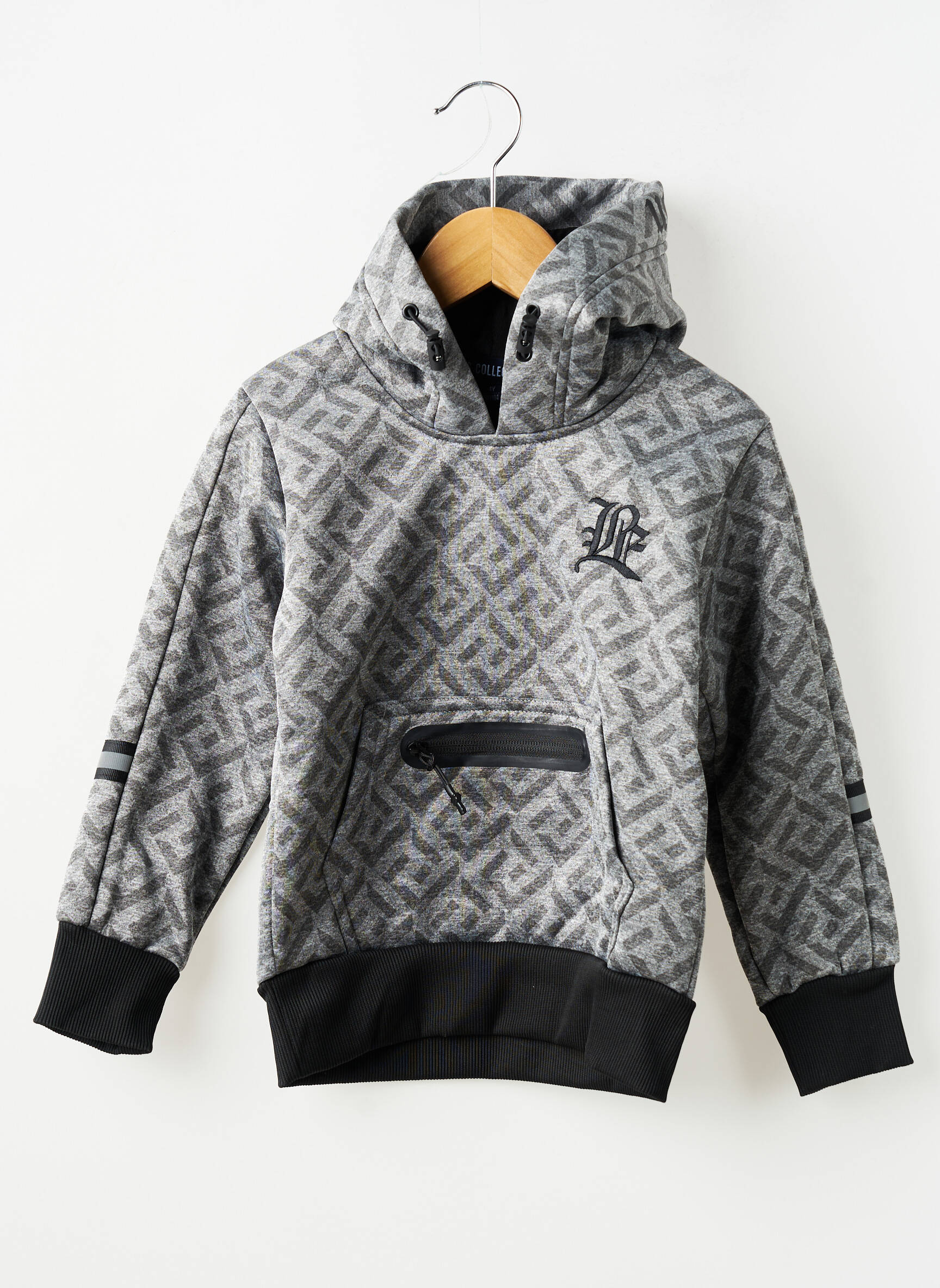 Kapišonas fantazijos raštas ilgos rankovės pilka BOYS COLLECTION berniukas