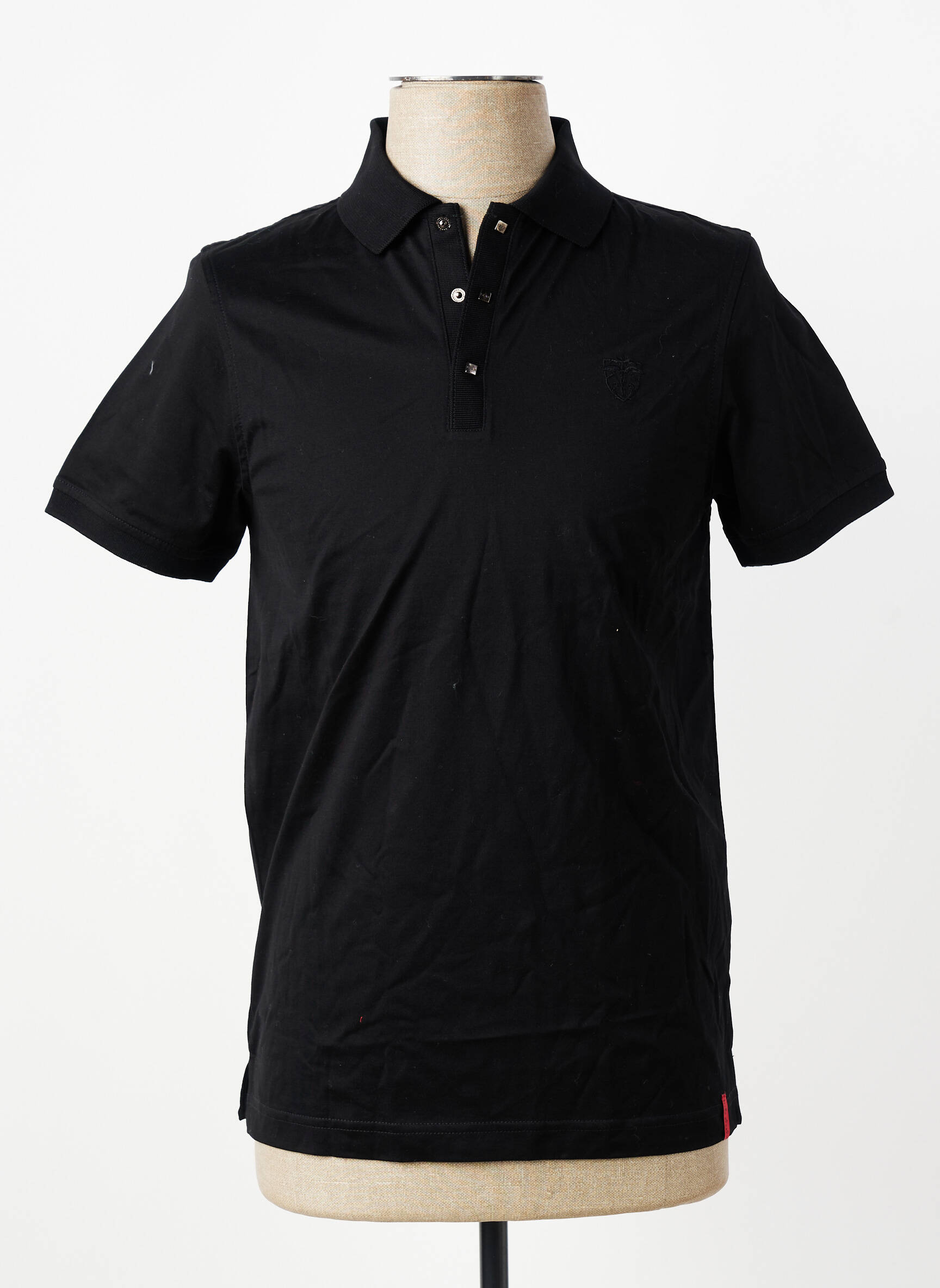 Polo jersey audinys trumpas rankovės juodas IZAC vyras