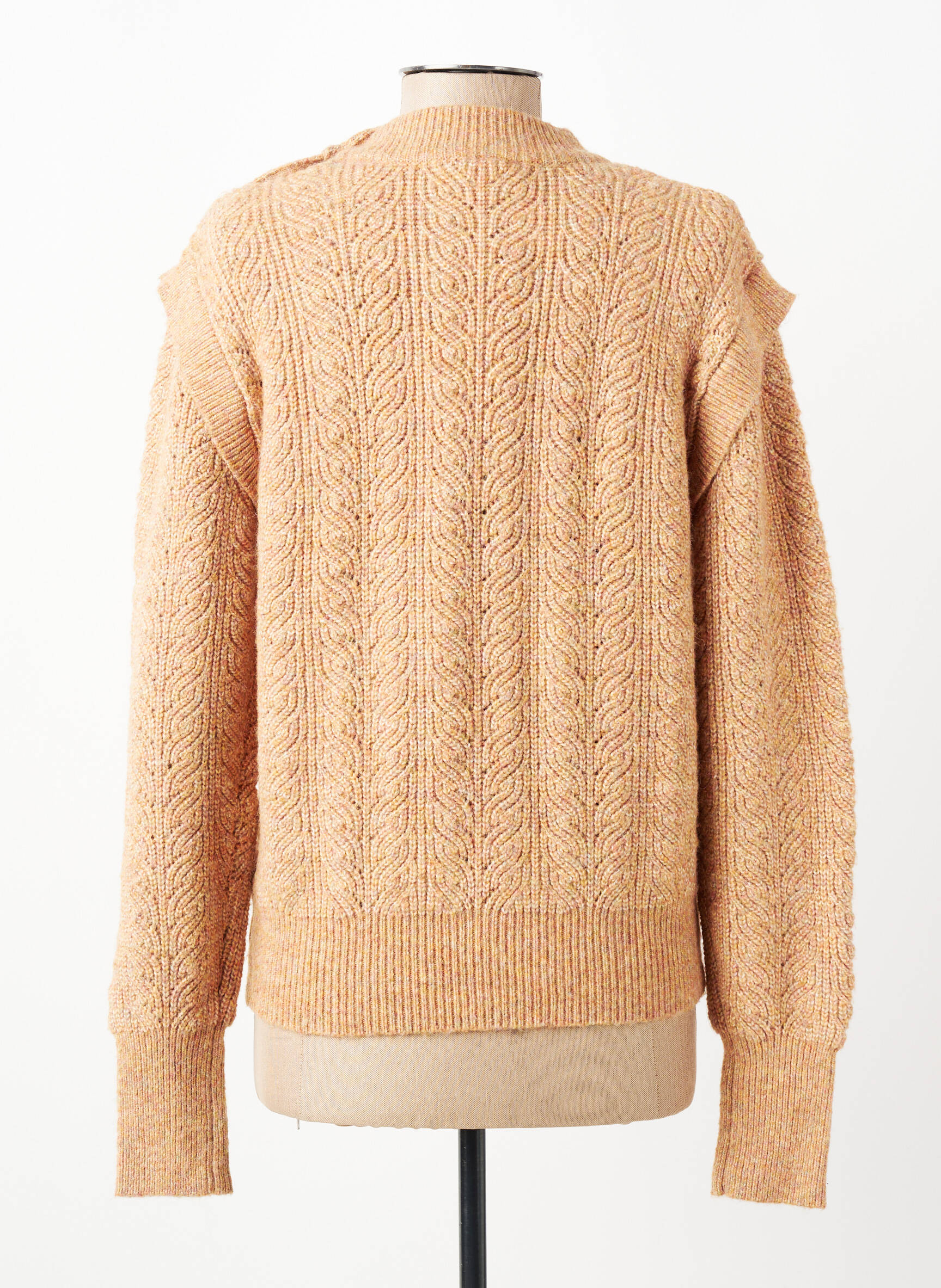 Megztinis centrinė iškirptė ilgos rankovės oranžinė C'EST BEAU LA VIE moteris