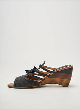 Mule/sabotai atvira pabaiga kulnas nuo 7 iki 9 cm juodas DIA NOIR moteris