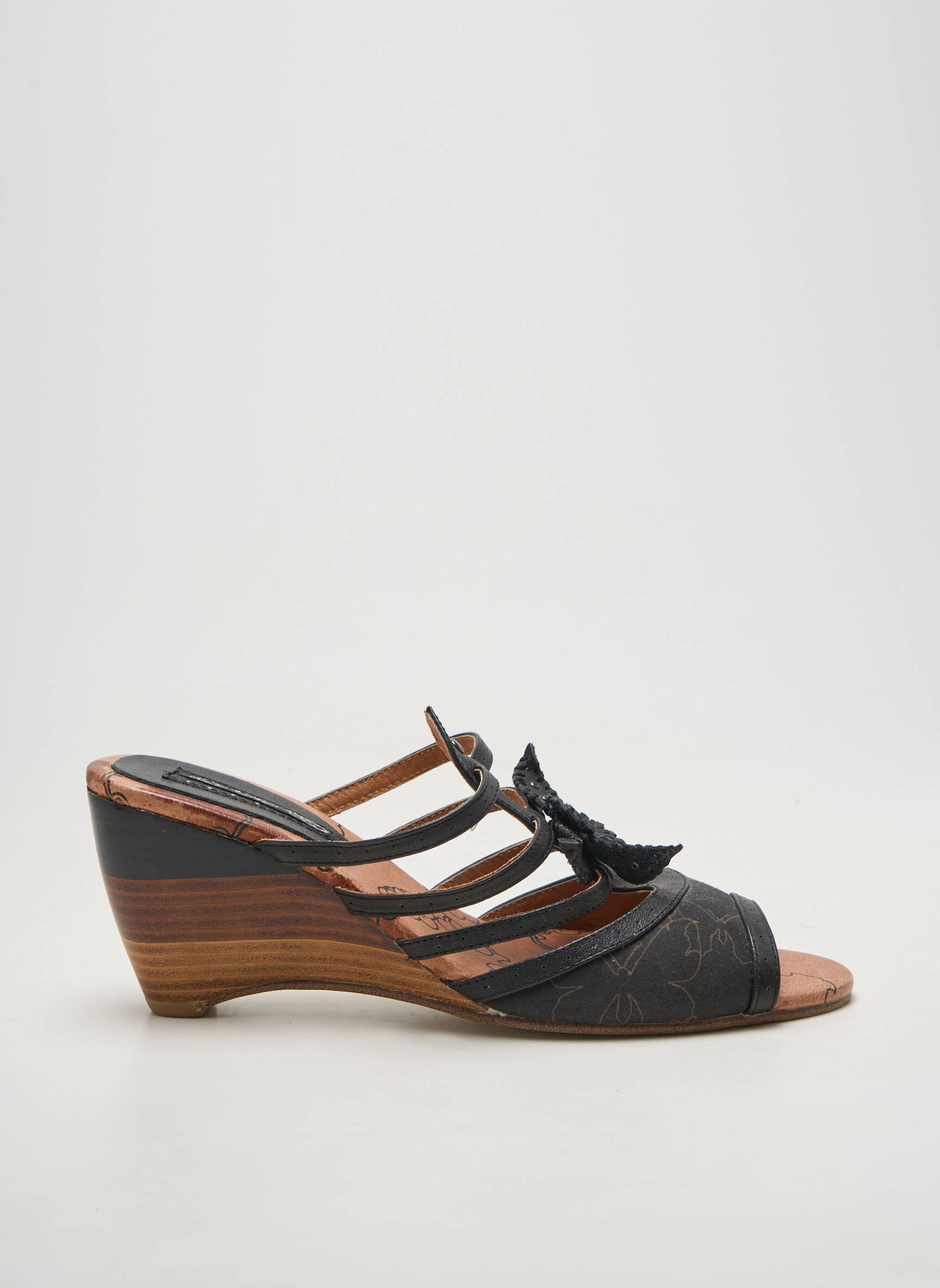 Mule/sabotai atvira pabaiga kulnas nuo 7 iki 9 cm juodas DIA NOIR moteris