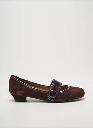 Balerinos velcro užsegimas plokščias kulnas iki 3 cm rudas INDOCHINE 1928 moteris