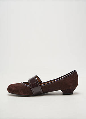 Balerinos velcro užsegimas plokščias kulnas iki 3 cm rudas INDOCHINE 1928 moteris