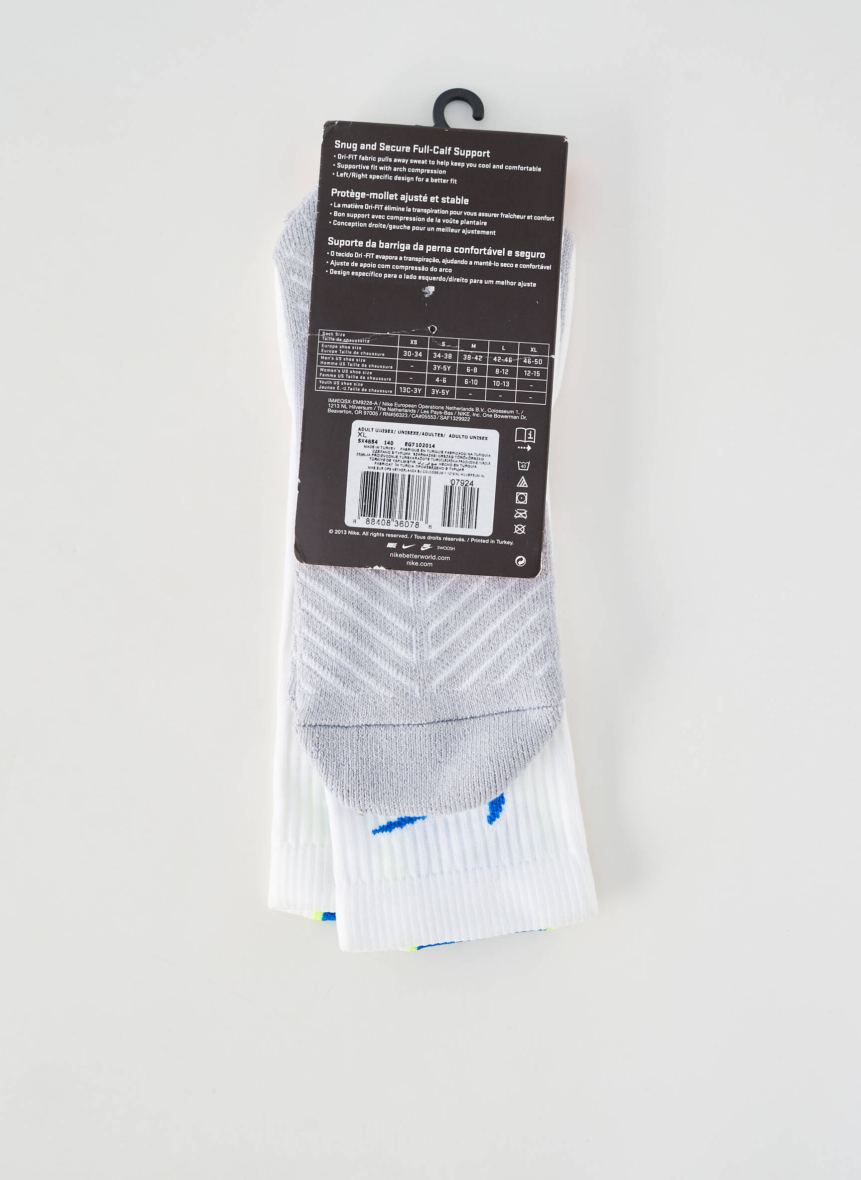 Kojinės futbolo sportas baltas NIKE vyras
