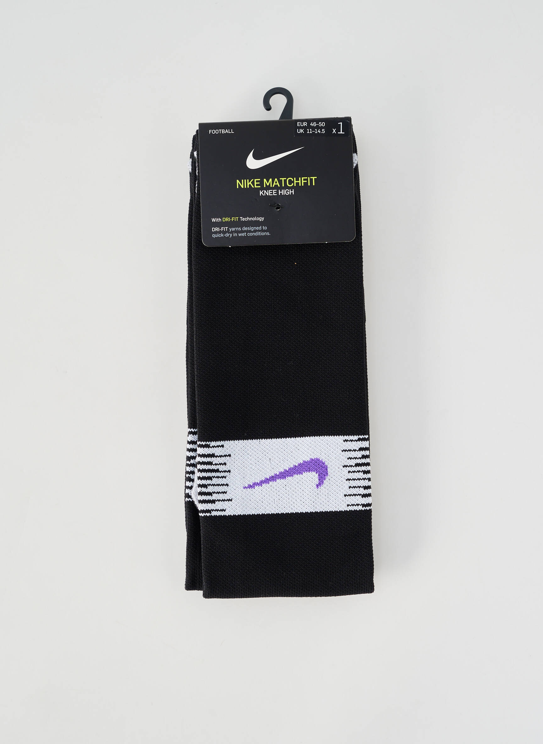 Kojinės futbolo sportas juodas NIKE vyras