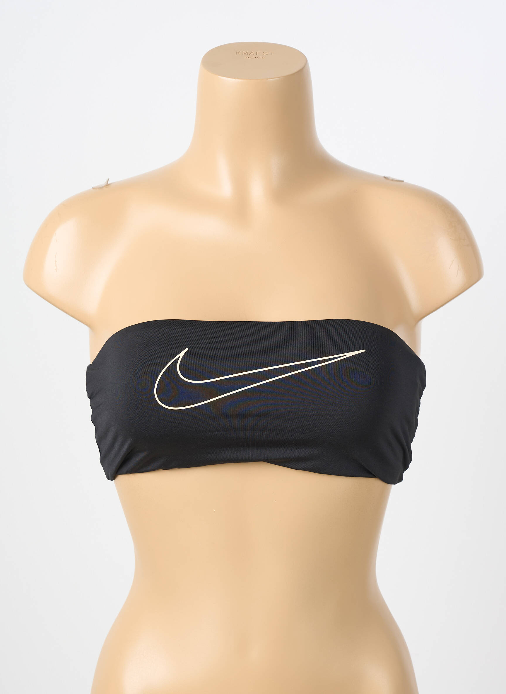 Maudymosi viršūnė viršutinė juostelė viršutinė juostelė juodas NIKE moteris