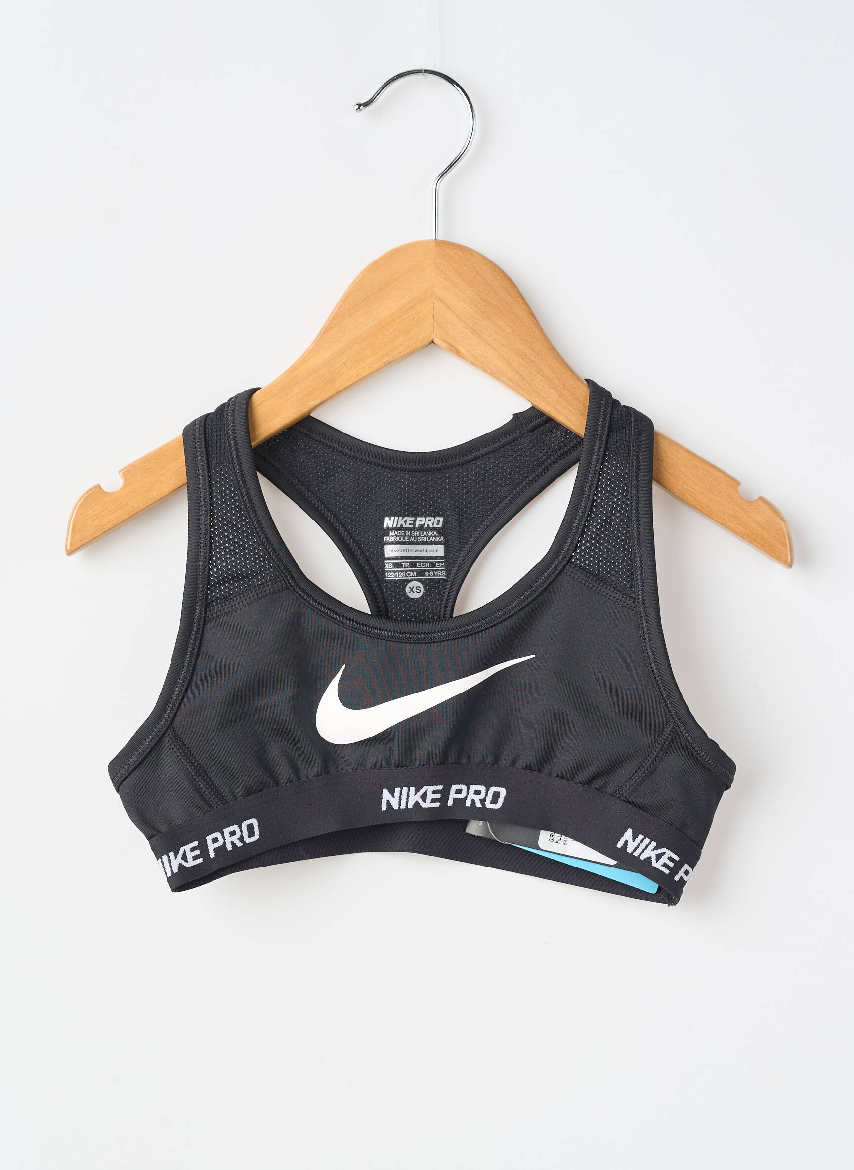 Liemenėlė be rėmo liemenėlės (moteriškos) juodas NIKE moteris