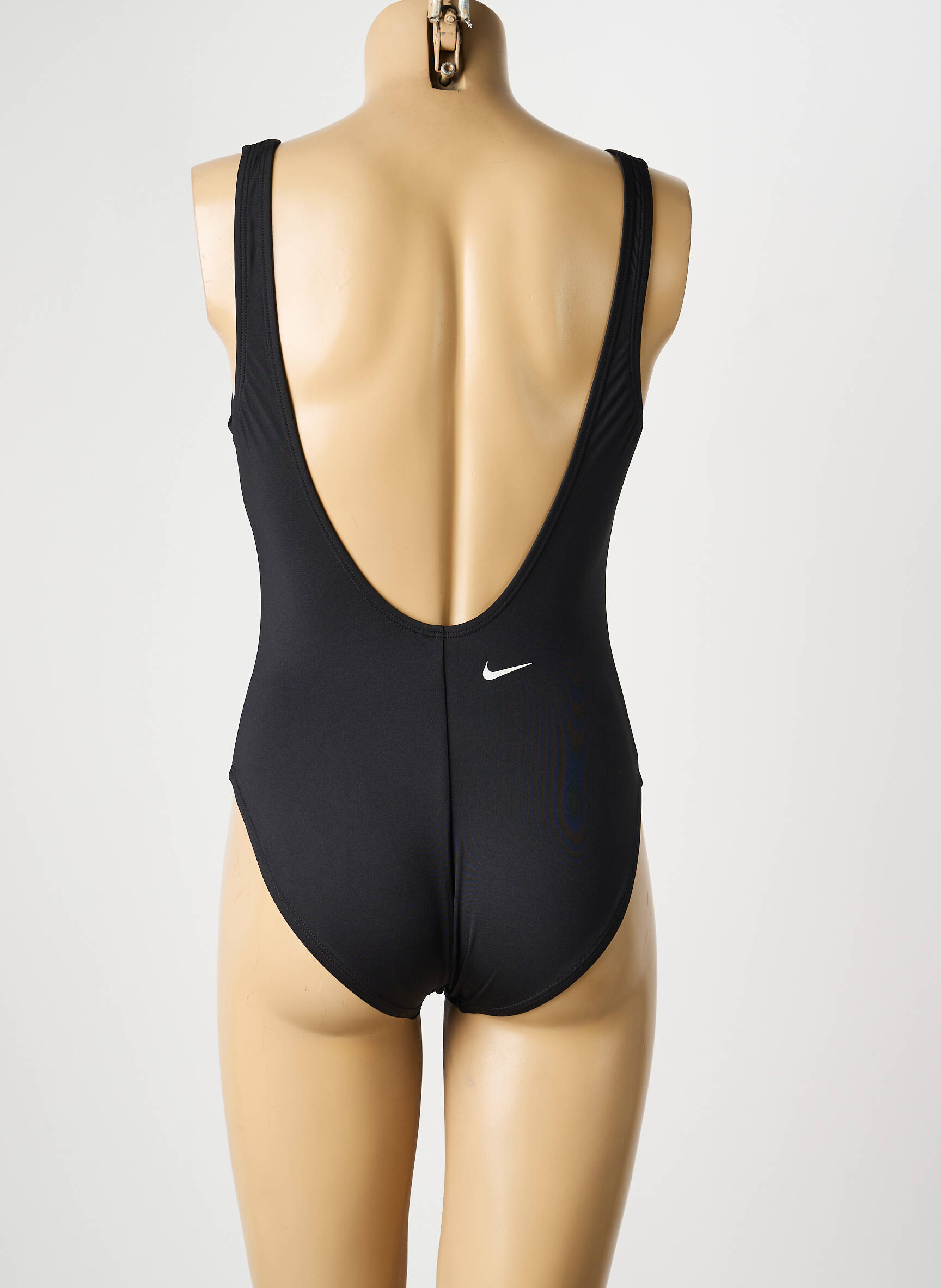Vienos dalies maudymosi kostiumas tamprumas juodas NIKE moteris