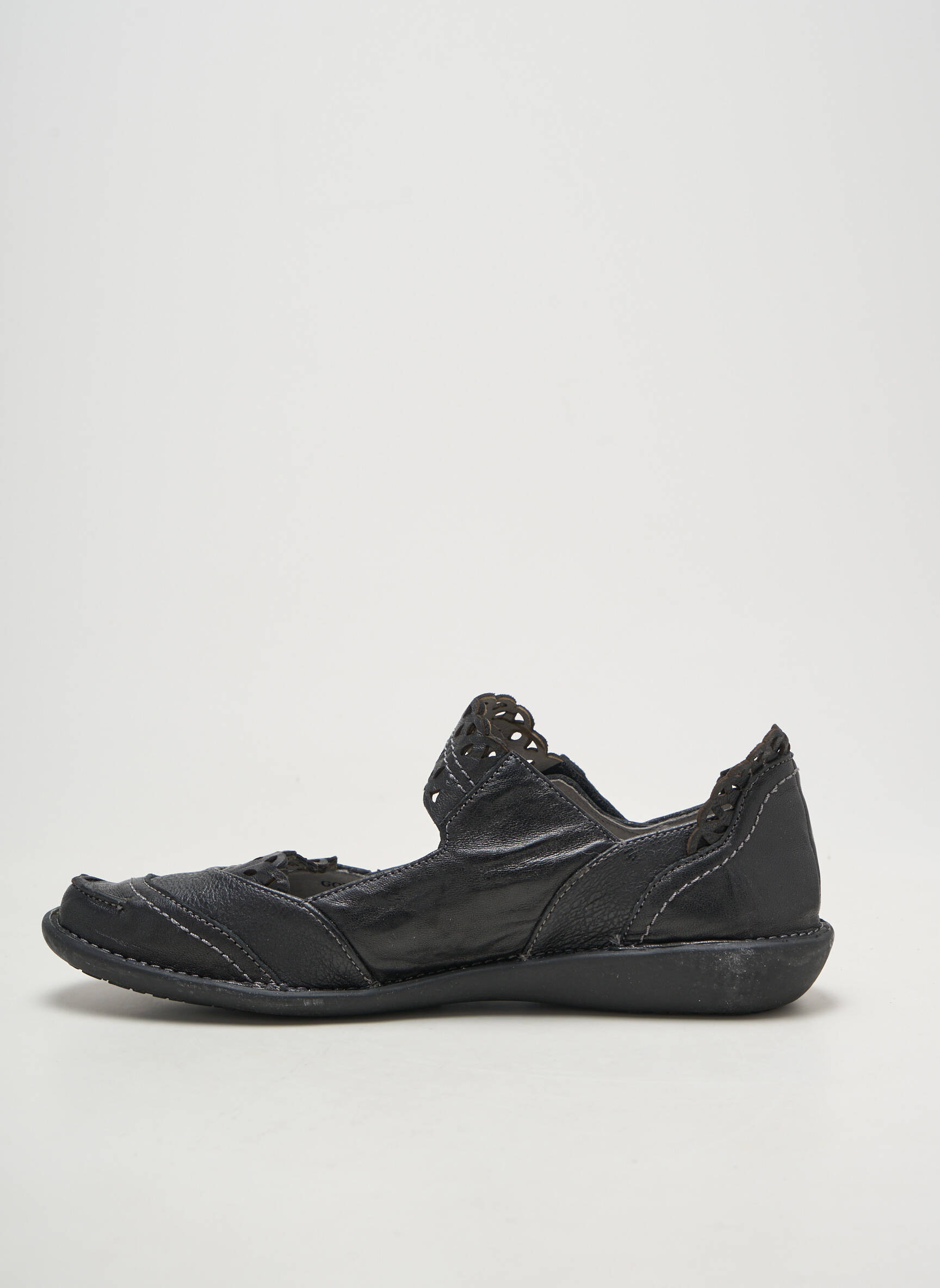 Balerinos velcro užsegimas plokščias kulnas iki 3 cm juodas FUGITIVE BY FRANCESCO ROSSI moteris