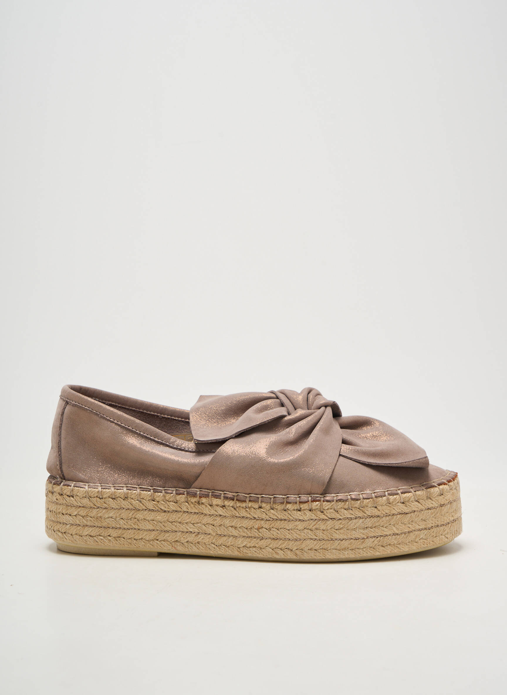 Espadrilės satino audinys kulnas nuo 4 iki 6 cm bežinis LUNE & L'AUTRE moteris