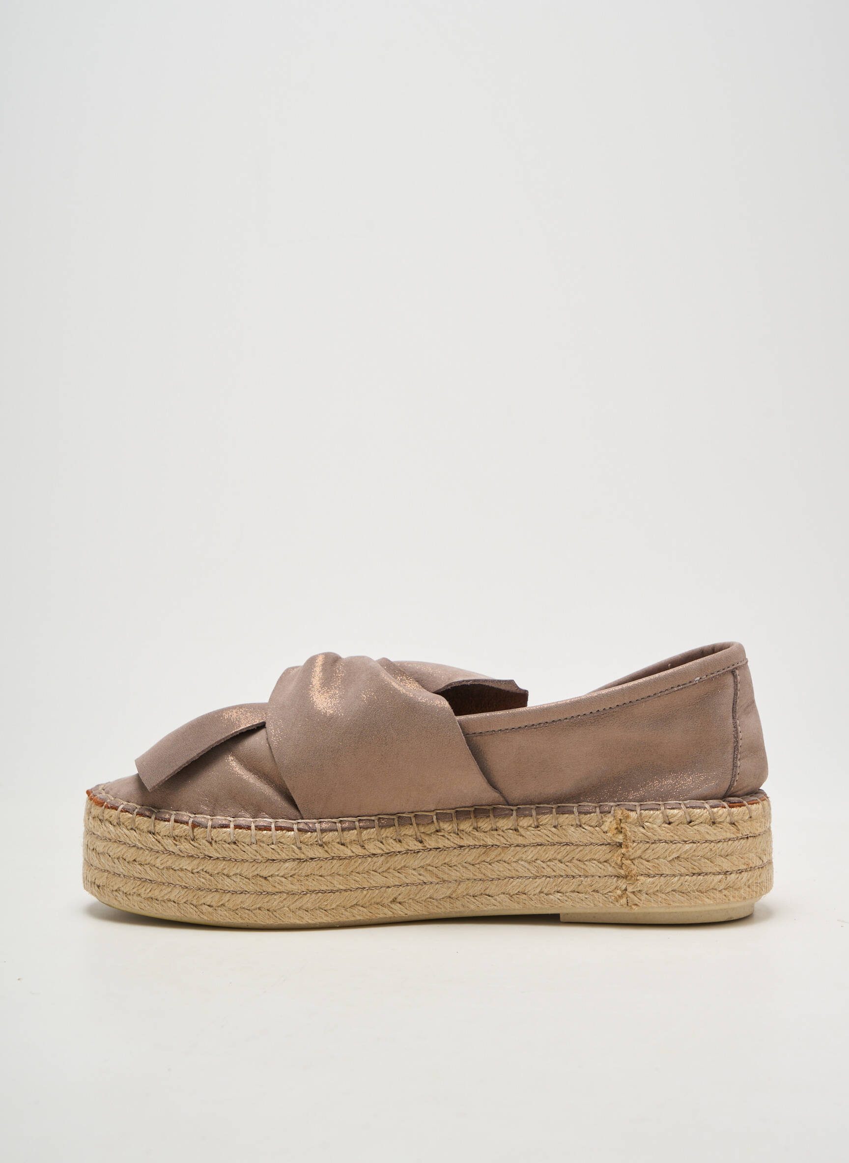 Espadrilės satino audinys kulnas nuo 4 iki 6 cm bežinis LUNE & L'AUTRE moteris