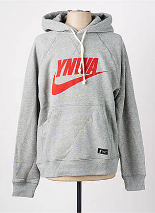 Kapišonas kišenės ilgos rankovės pilka NIKE vyras