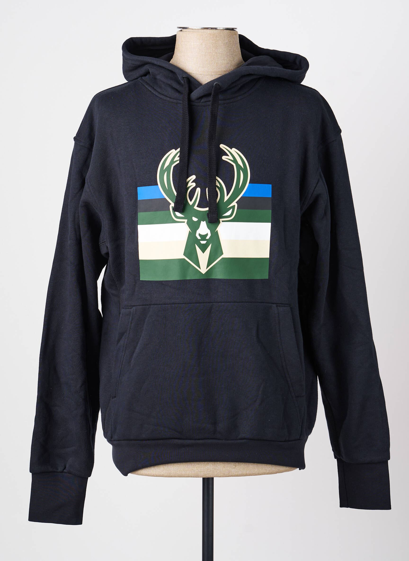 Kapišonas floqué serigrafija ilgos rankovės juodas NIKE vyras