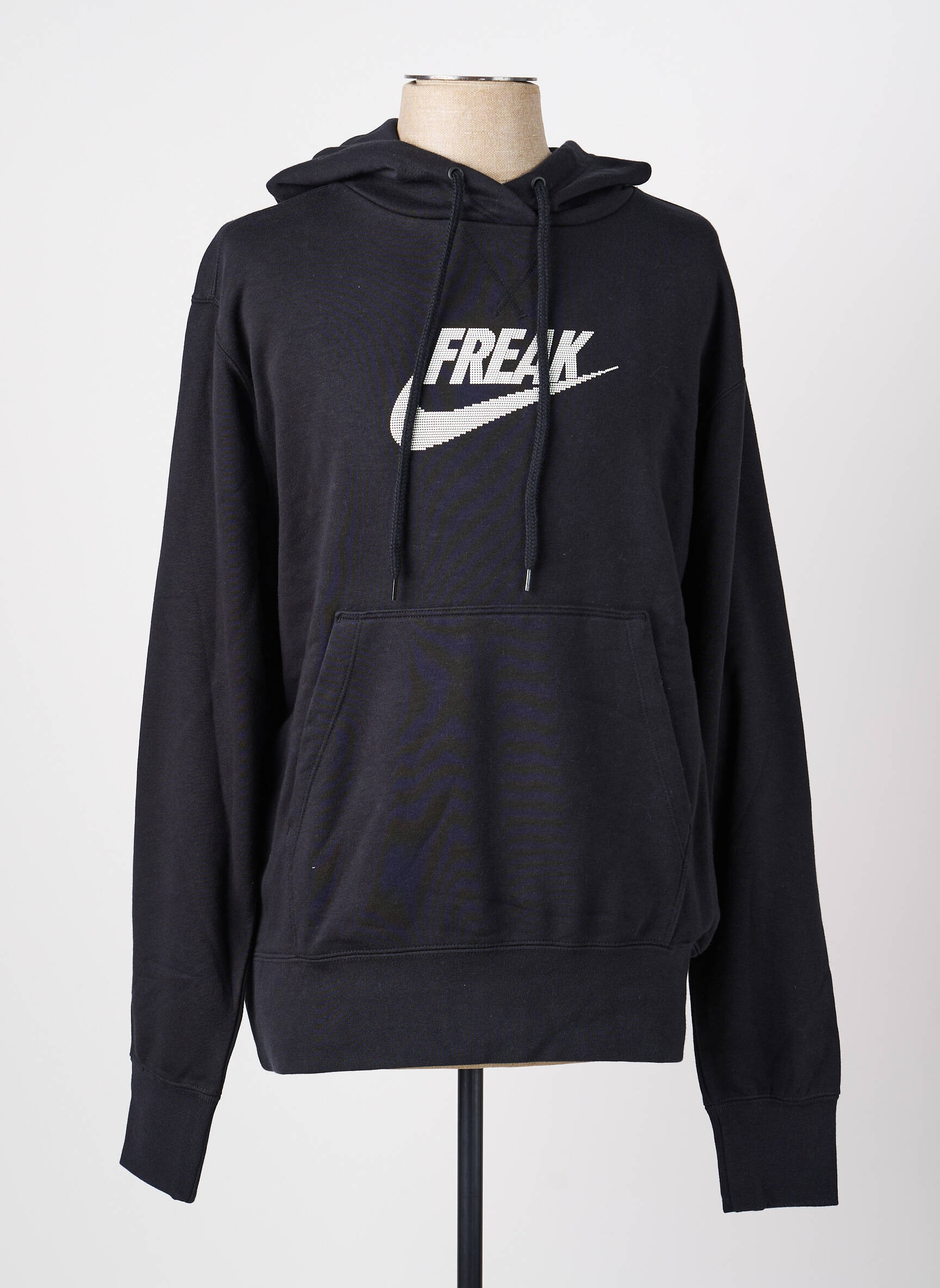 Kapišonas floqué serigrafija ilgos rankovės juodas NIKE vyras