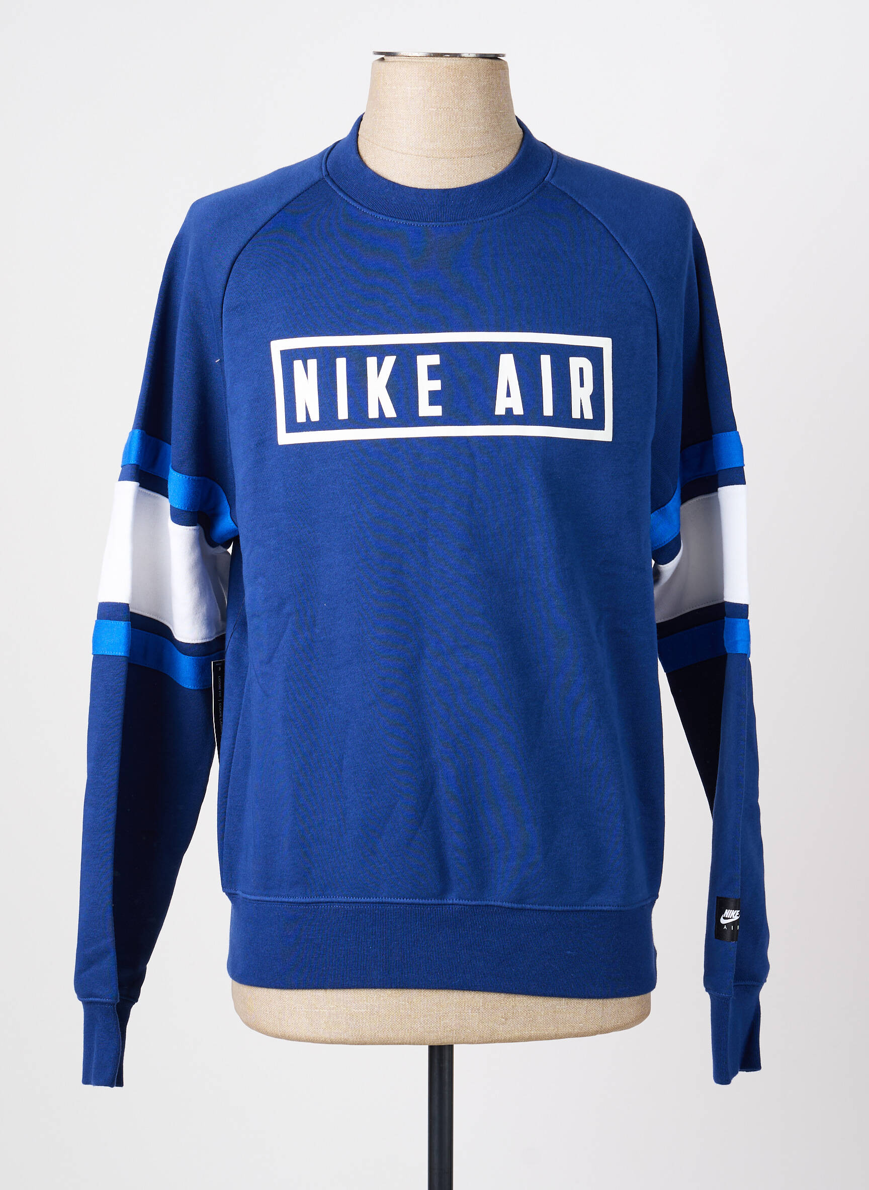 Mikroskopas floqué serigrafija ilgos rankovės mėlyna NIKE vyras