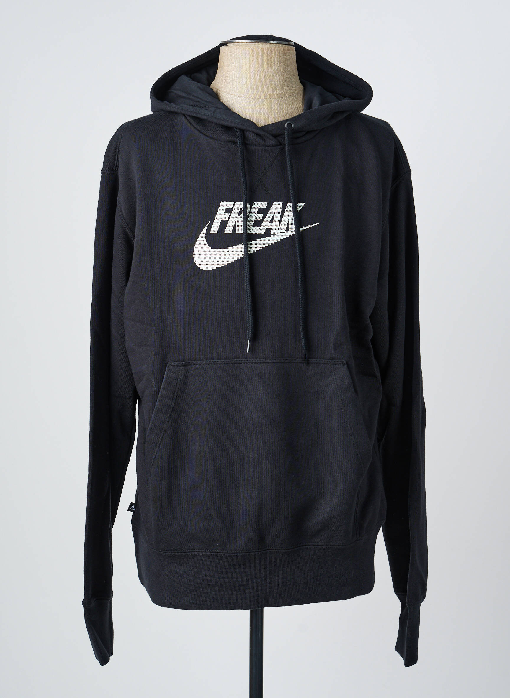 Kapišonas floqué serigrafija ilgos rankovės juodas NIKE vyras
