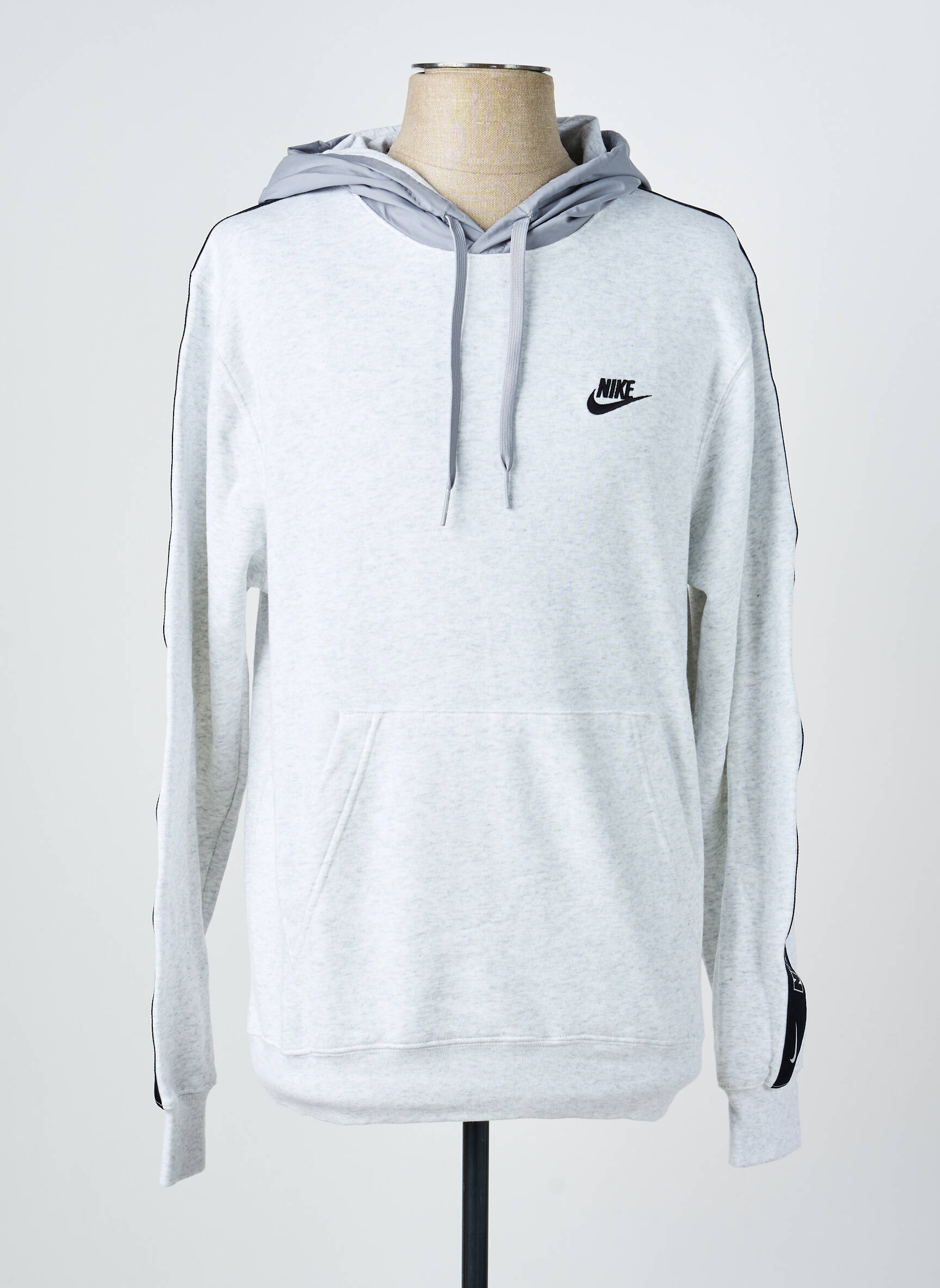 Kapišonas kišenės ilgos rankovės pilka NIKE vyras