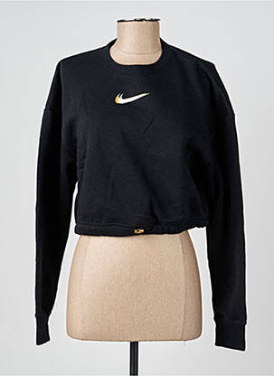 Mikroskopas tamprumas ilgos rankovės juodas NIKE moteris
