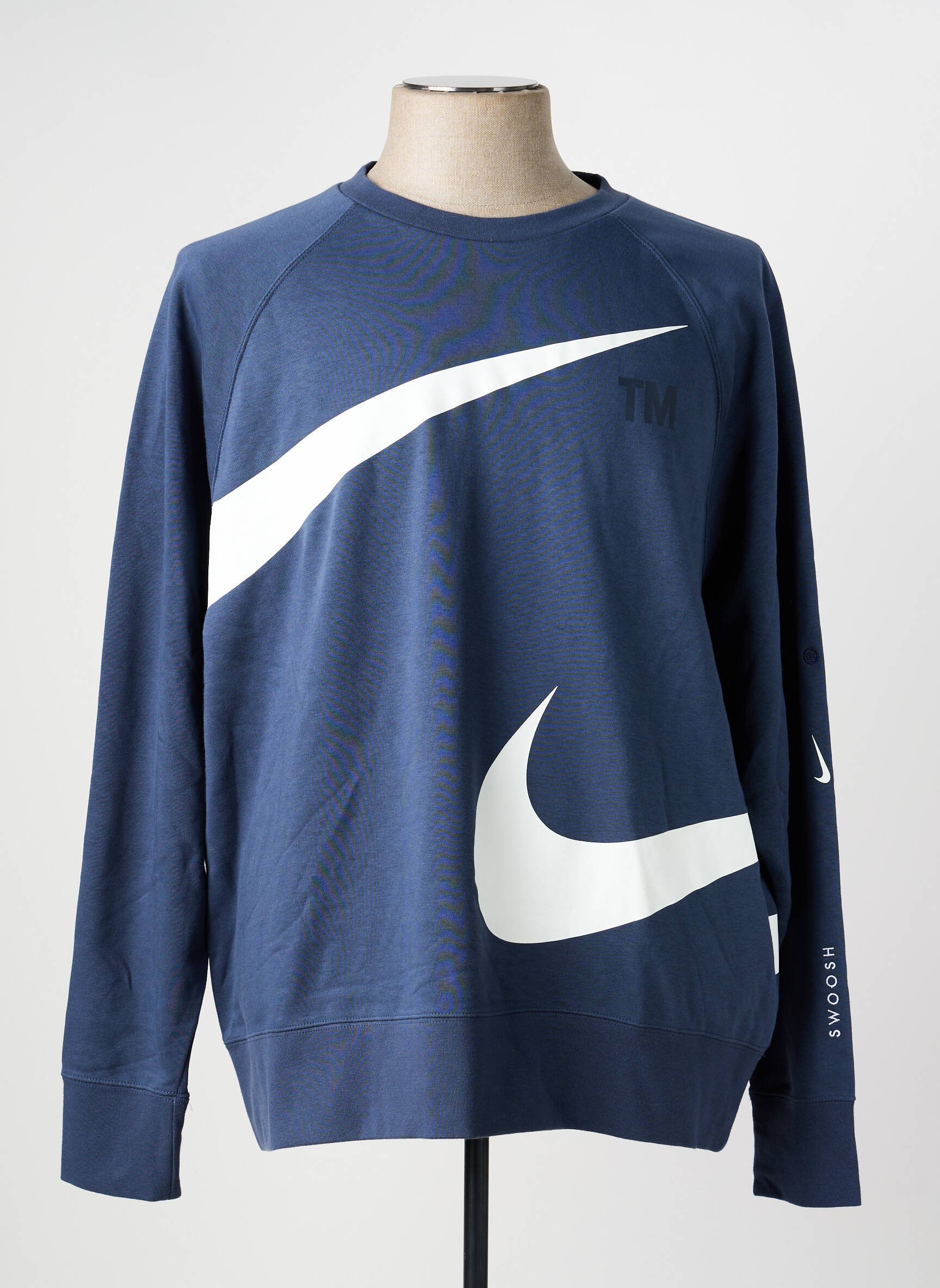 Mikroskopas tamprumas ilgos rankovės mėlyna NIKE vyras