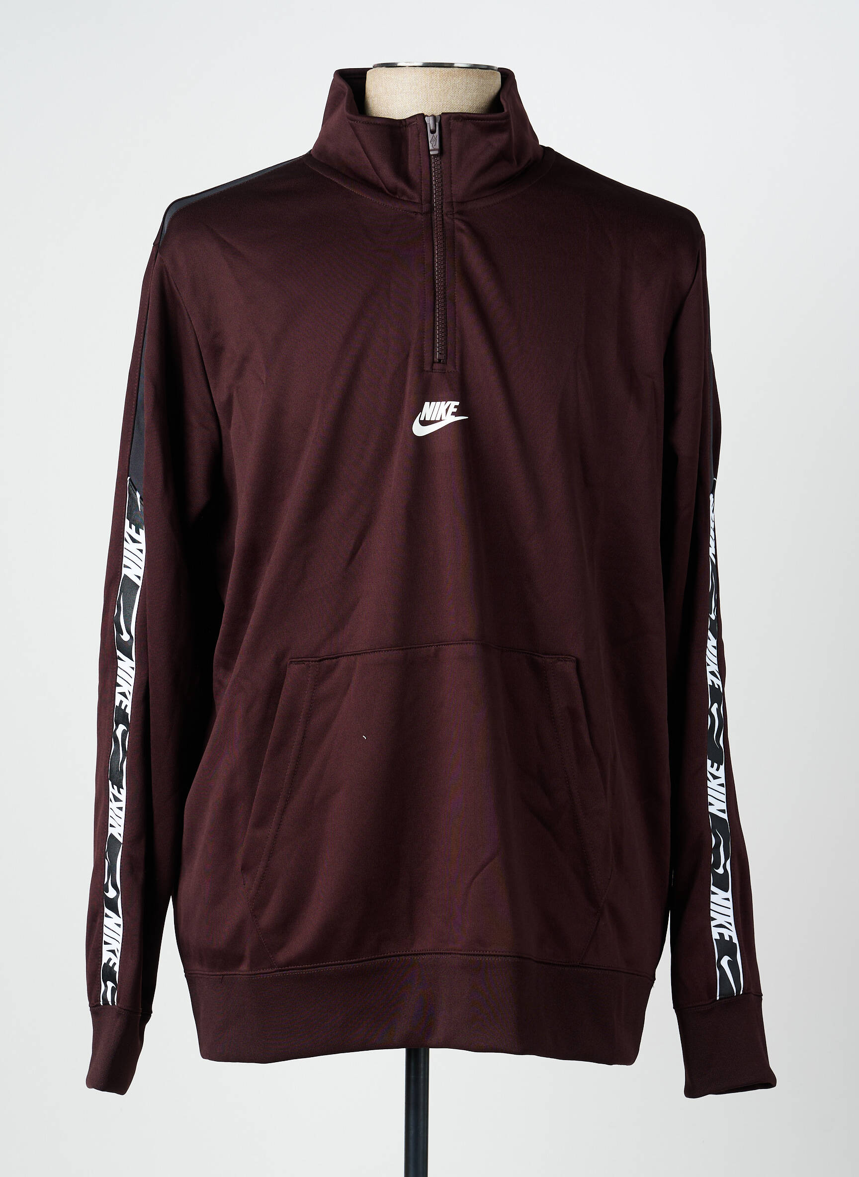 Mikroskopas tamprumas ilgos rankovės rudas NIKE vyras
