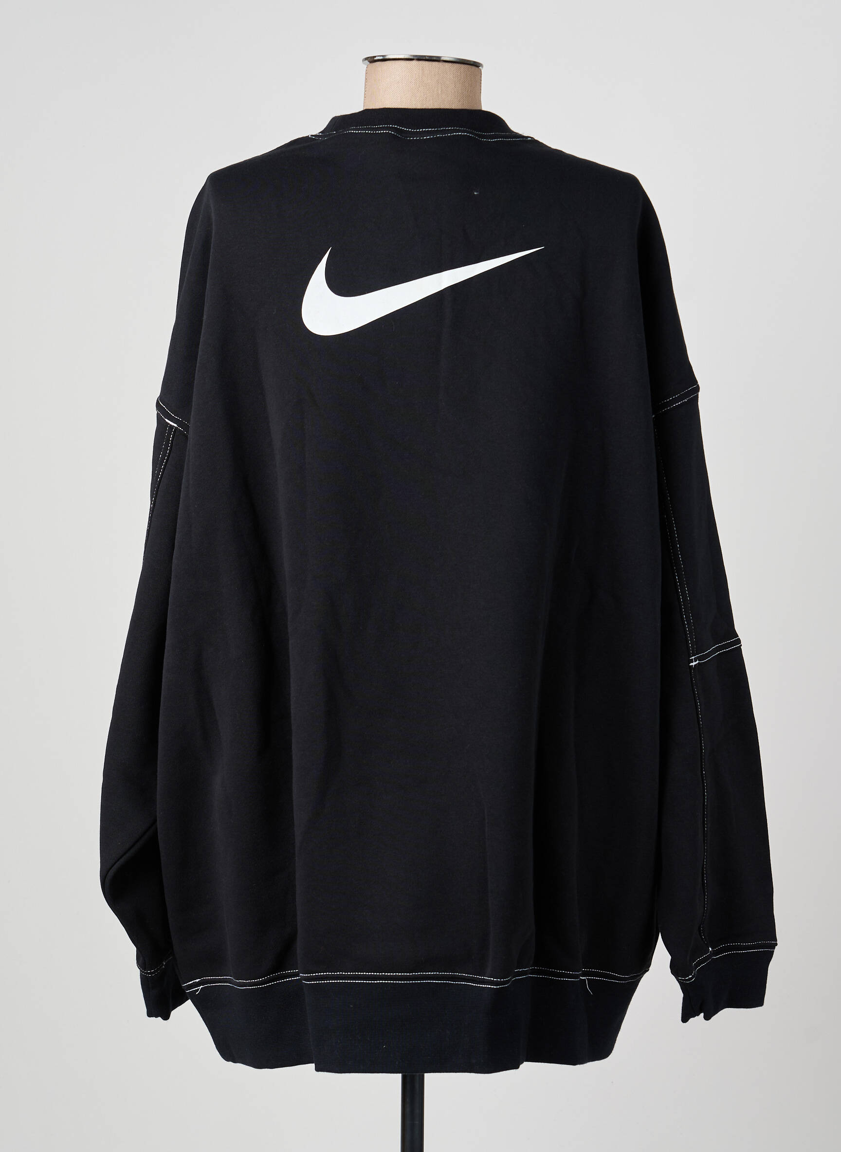 Mikroskopas siuvinėjimas ilgos rankovės juodas NIKE moteris