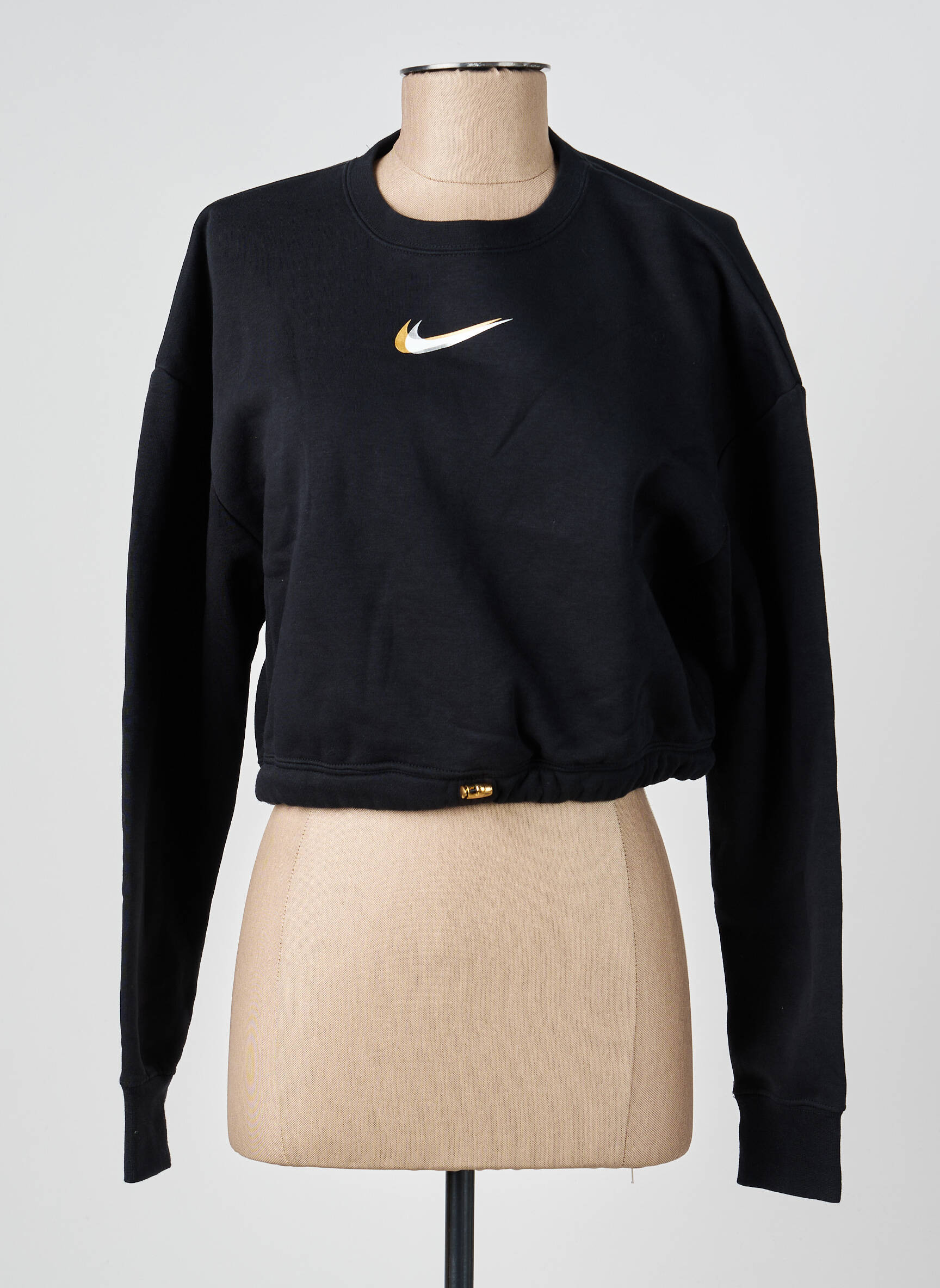 Mikroskopas tamprumas ilgos rankovės juodas NIKE moteris