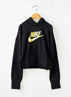 Kapišonas col v ilgos rankovės juodas NIKE mergina