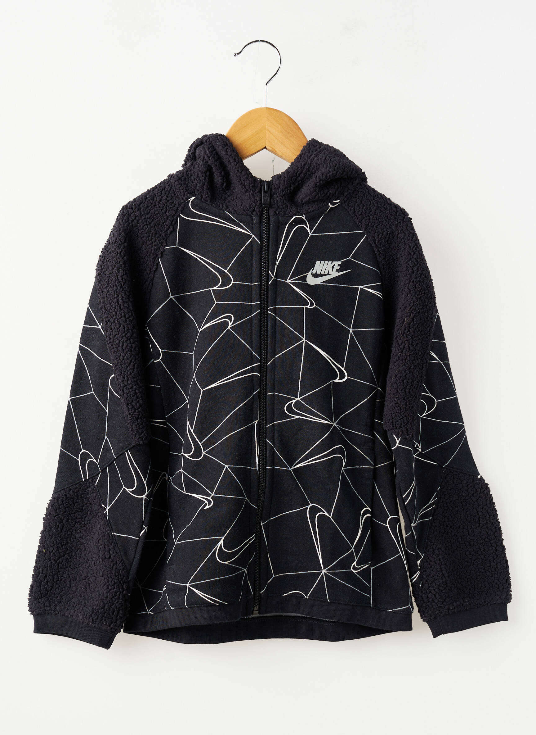 Kasdienis švarkas kišenės juodas NIKE berniukas