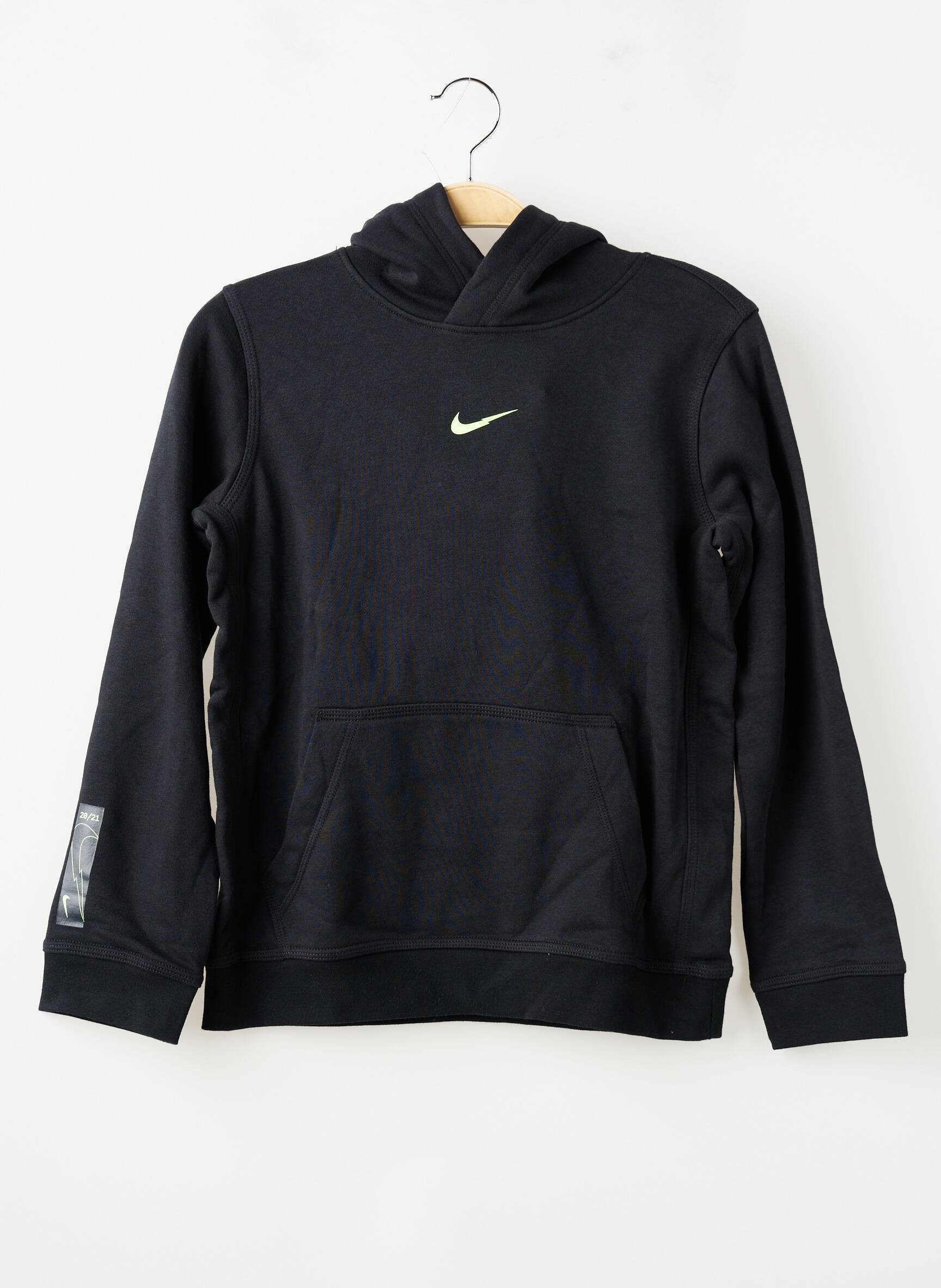 Kapišonas tiesi kirpimas ilgos rankovės juodas NIKE berniukas
