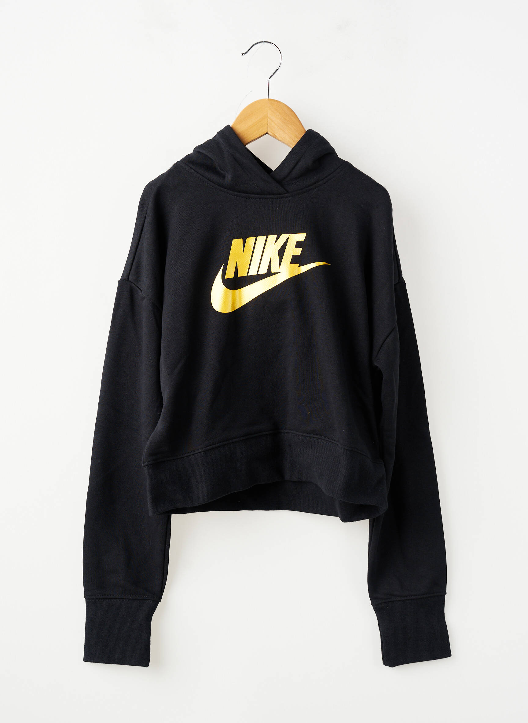 Kapišonas col v ilgos rankovės juodas NIKE mergina