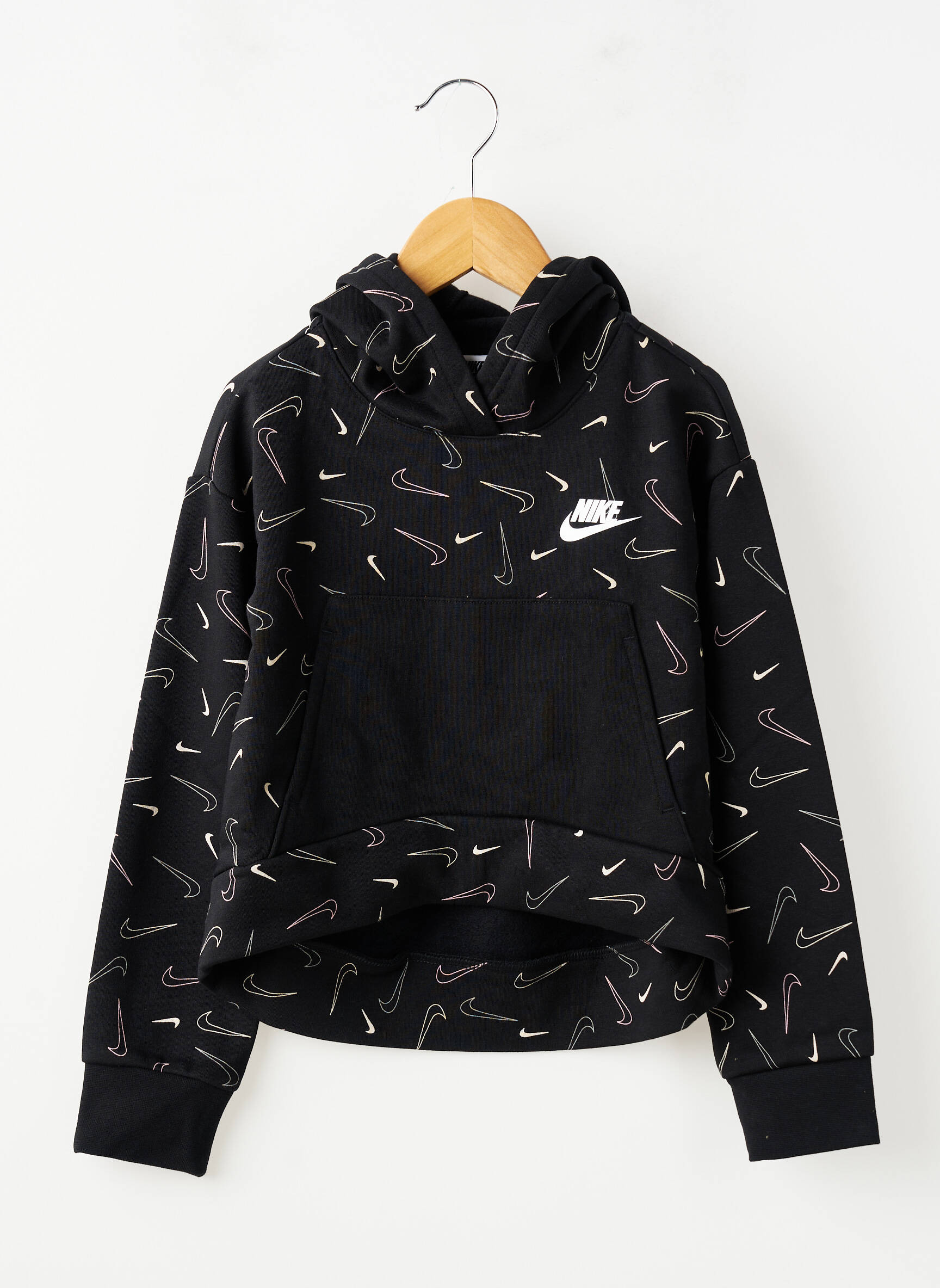 Kapišonas ilgos rankovės ilgos rankovės juodas NIKE mergina