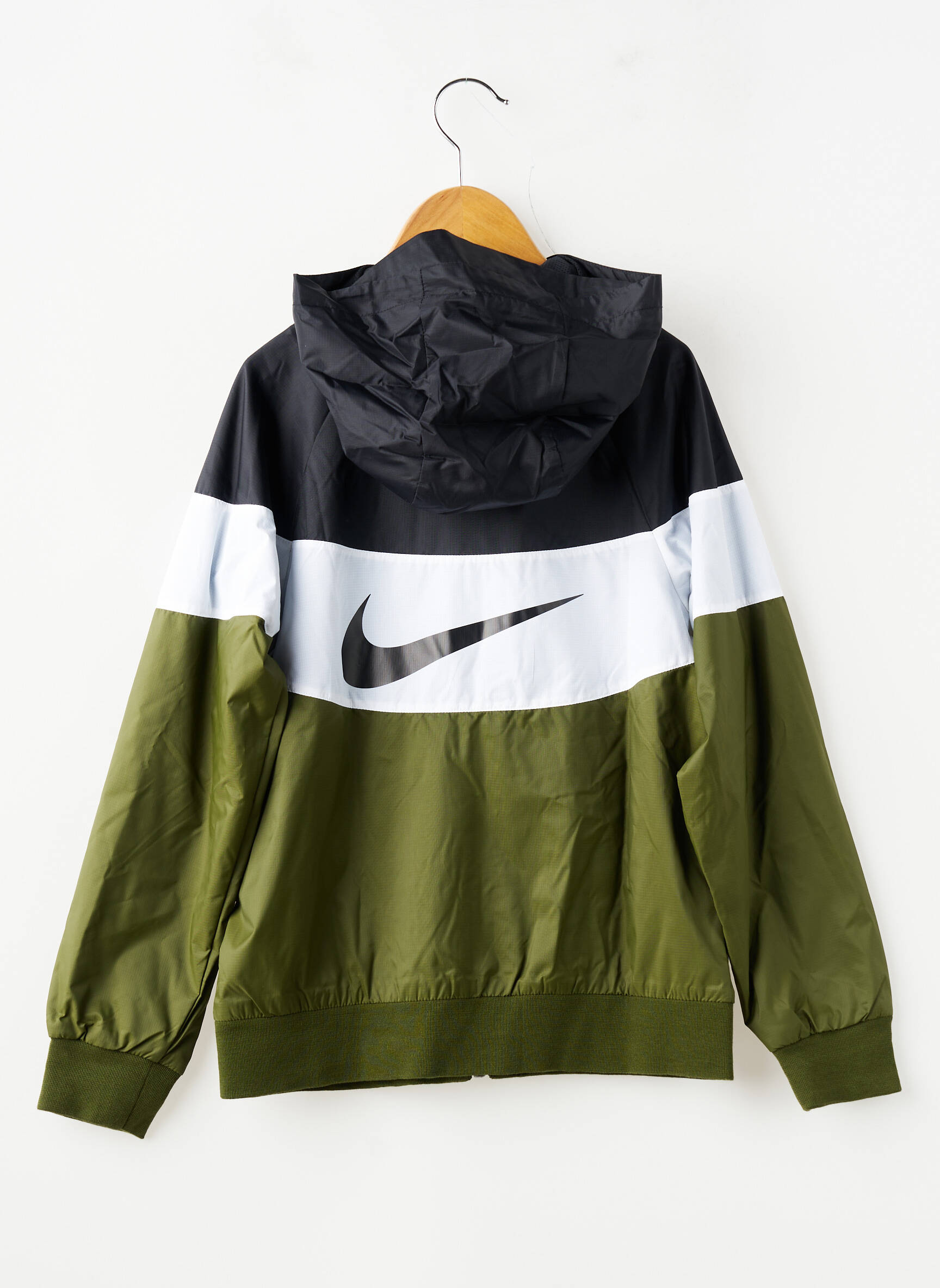 Vėjo nepraleidėjas kišenės su gobtuvu žalias NIKE berniukas