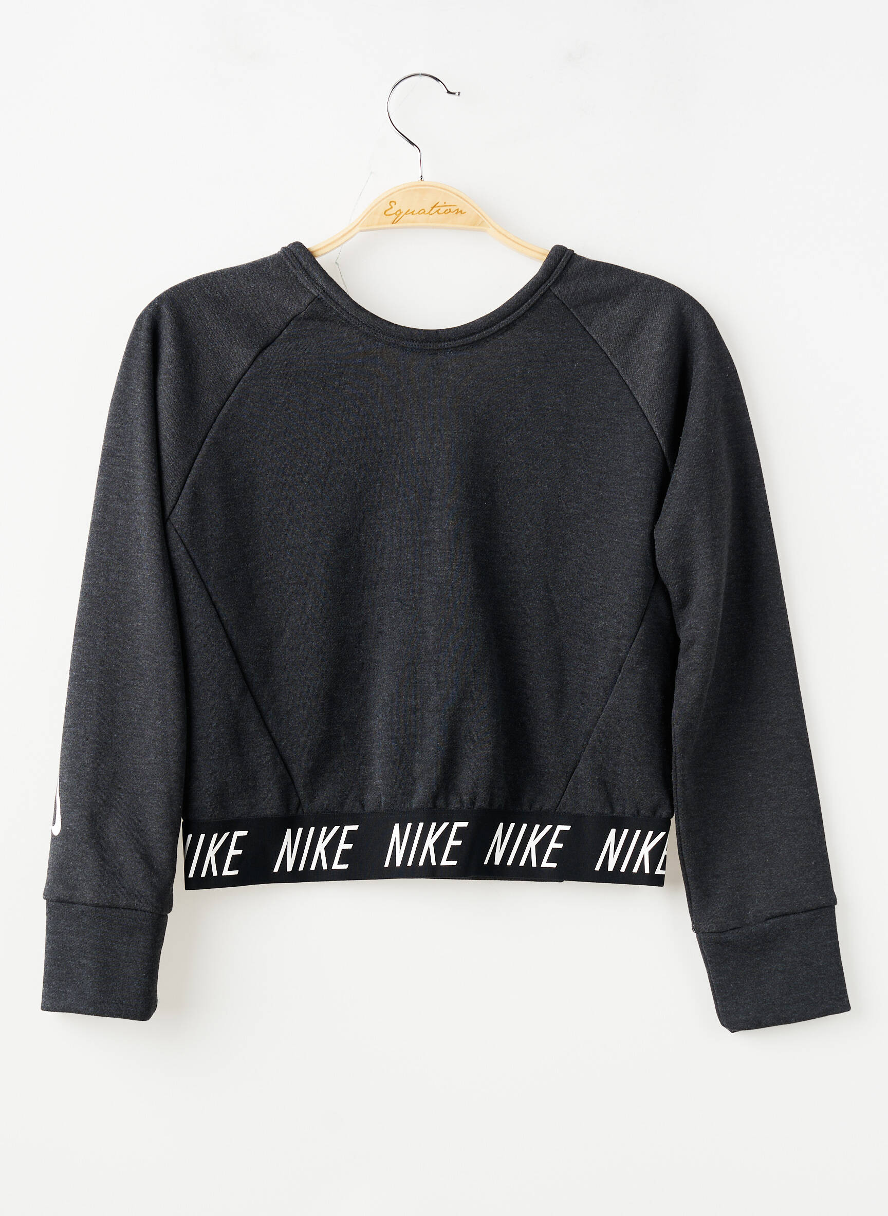 Mikroskopas ilgos rankovės ilgos rankovės pilka NIKE mergina