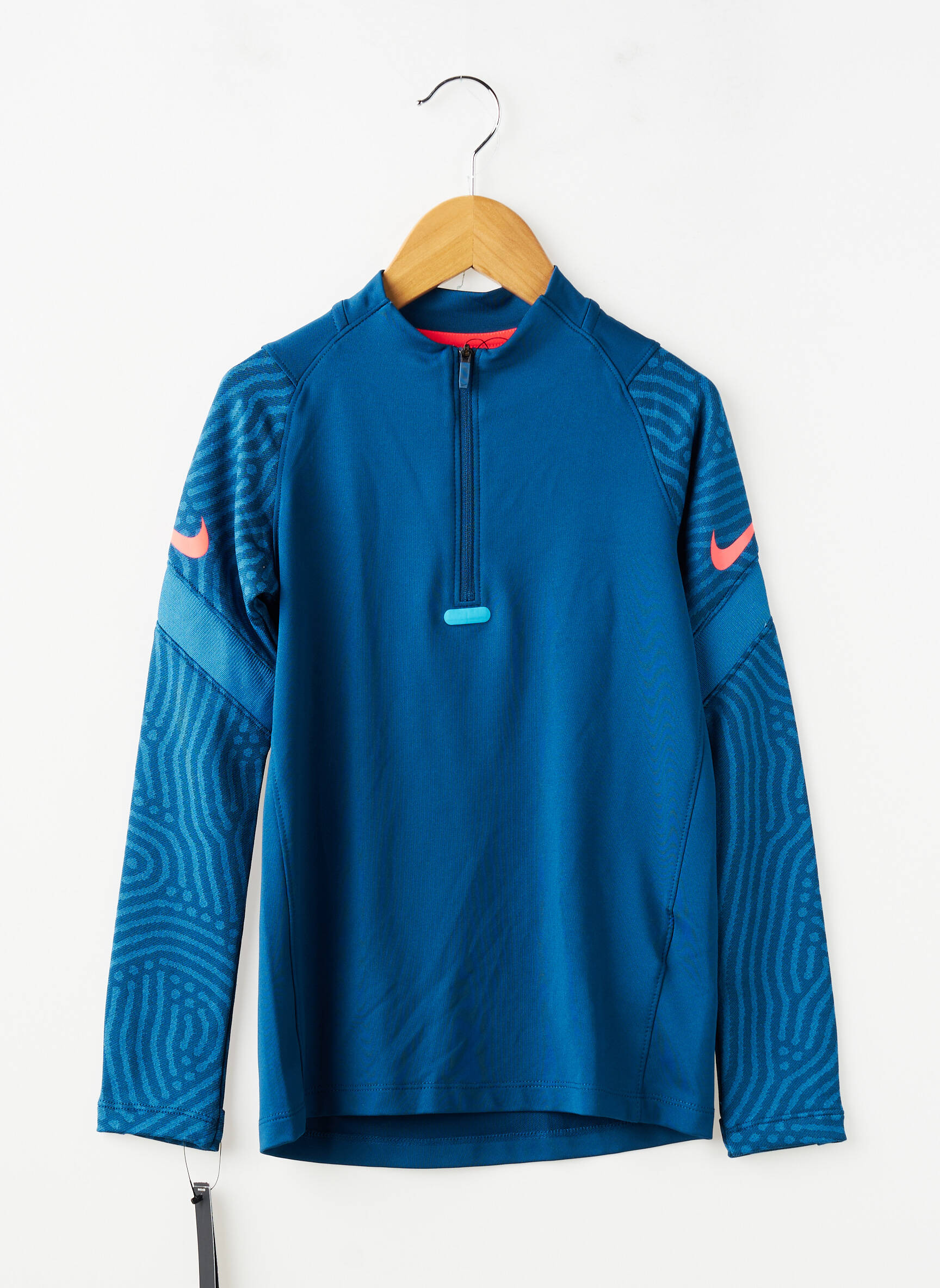 T-marškinys ilgos rankovės ilgos rankovės mėlyna NIKE berniukas