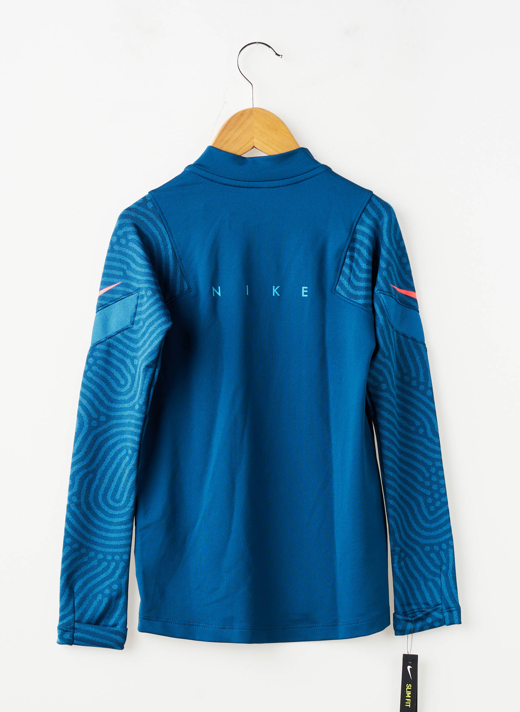 T-marškinys ilgos rankovės ilgos rankovės mėlyna NIKE berniukas
