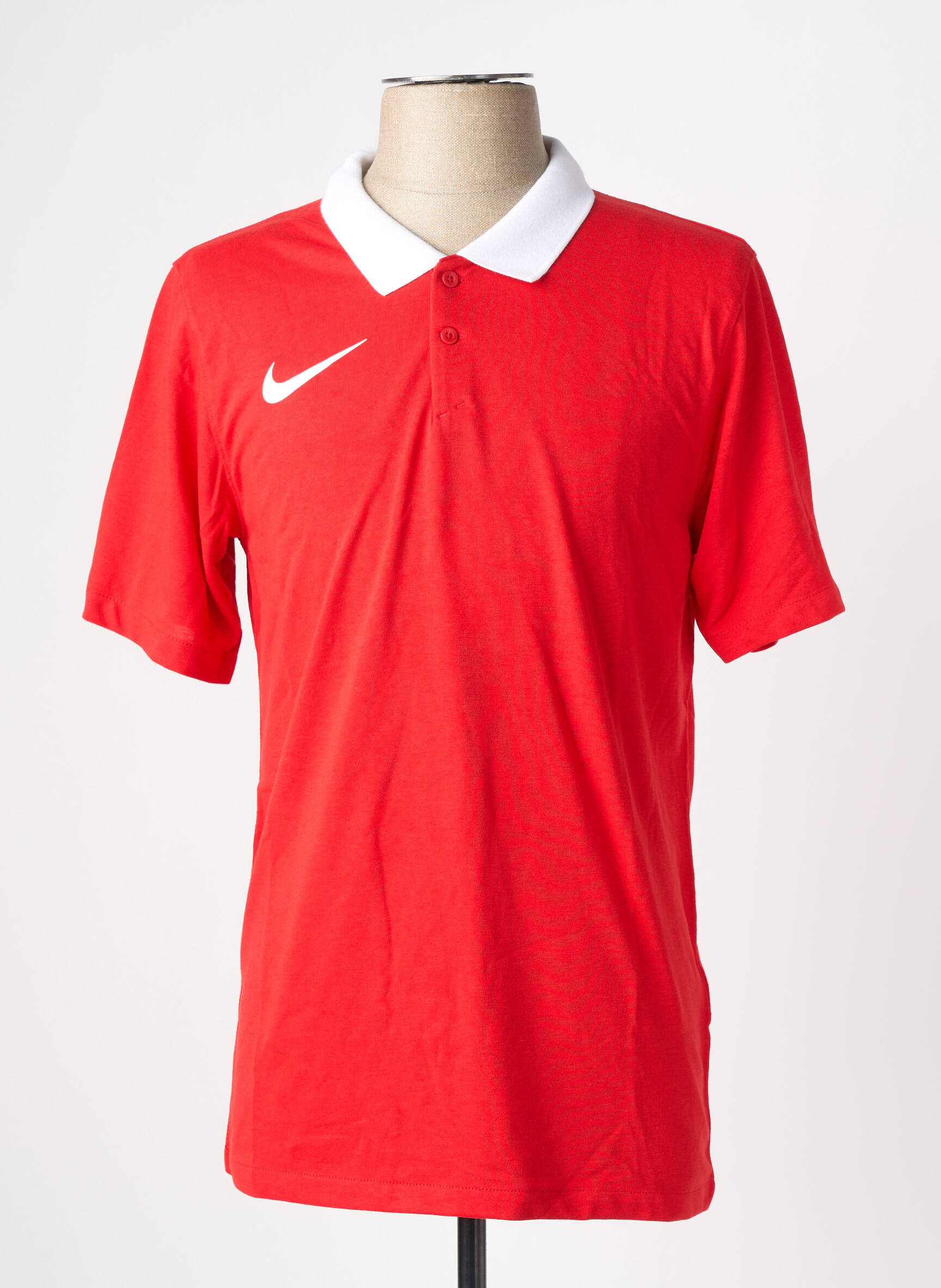 Polo tiesi kirpimas trumpas rankovės raudona NIKE vyras