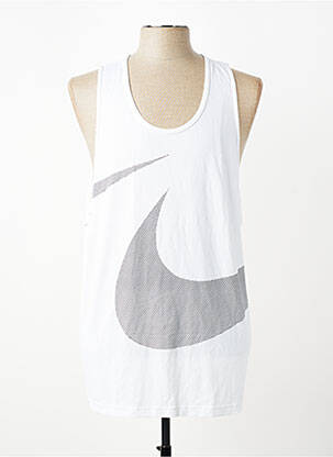 Marškiniai be rankovių tiesi kirpimas be rankų baltas NIKE vyras