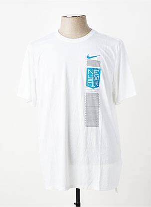 T-marškinys tamprumas trumpas rankovės baltas NIKE vyras