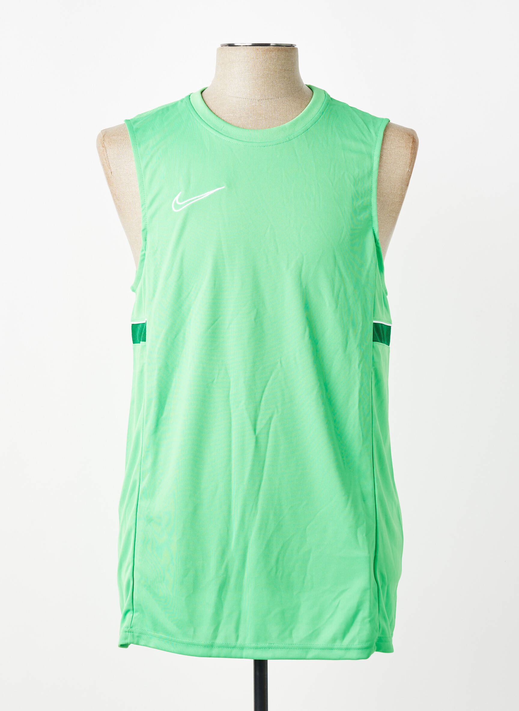 Marškiniai be rankovių tiesi kirpimas be rankų žalias NIKE vyras