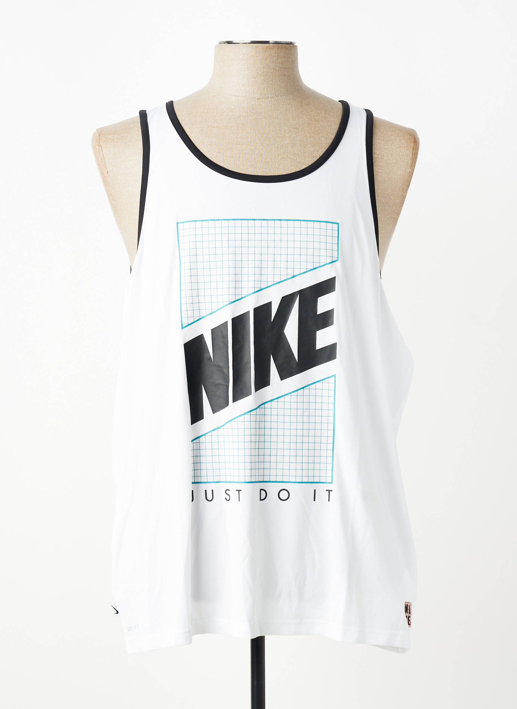 Marškiniai be rankovių tiesi kirpimas be rankų baltas NIKE vyras