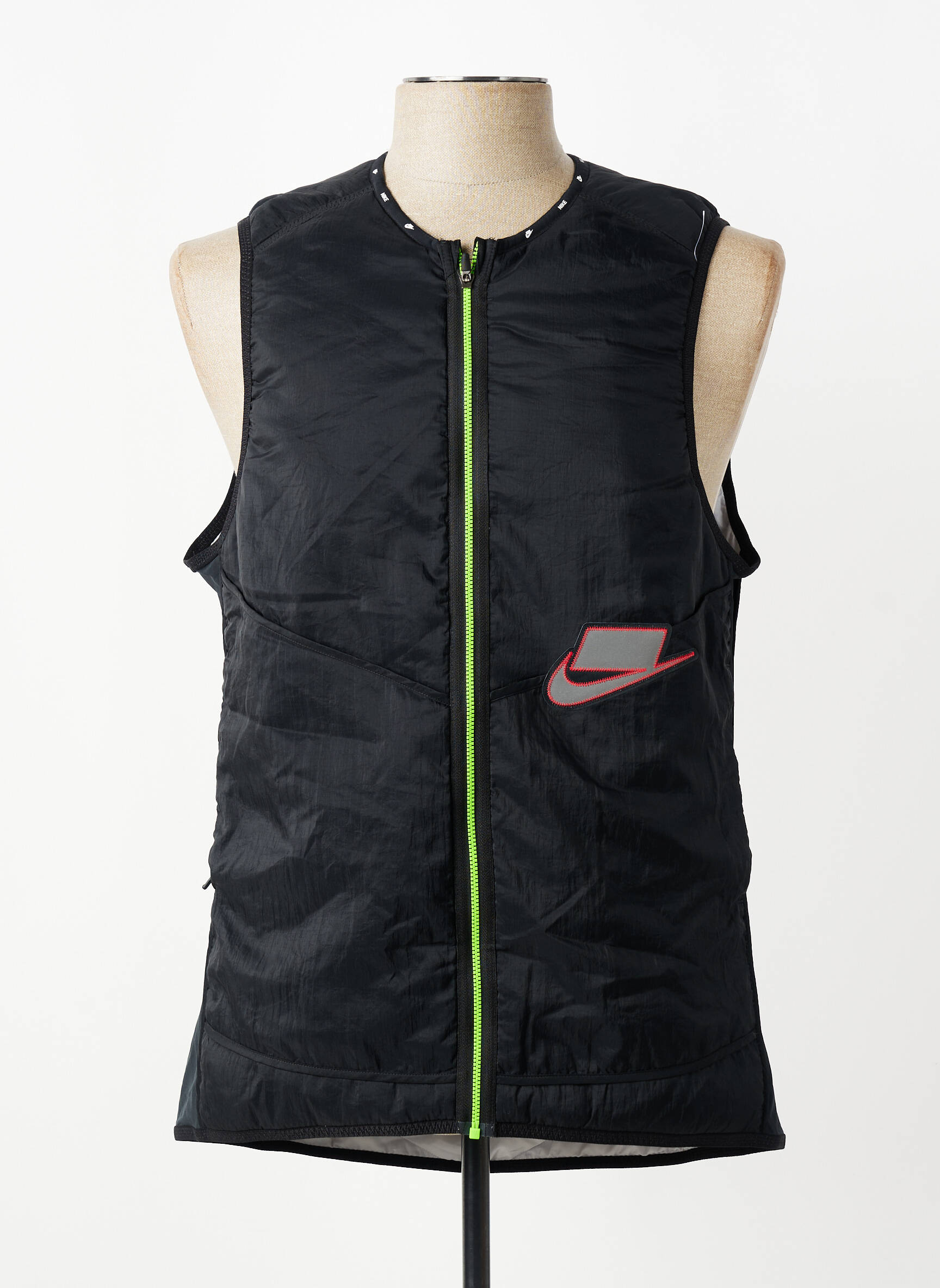 Pūkinė striukė kišenės be gobtuvų juodas NIKE vyras