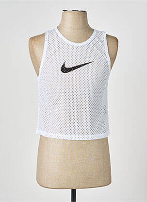 Marškiniai be rankovių apvalus kaklas be rankų baltas NIKE vyras
